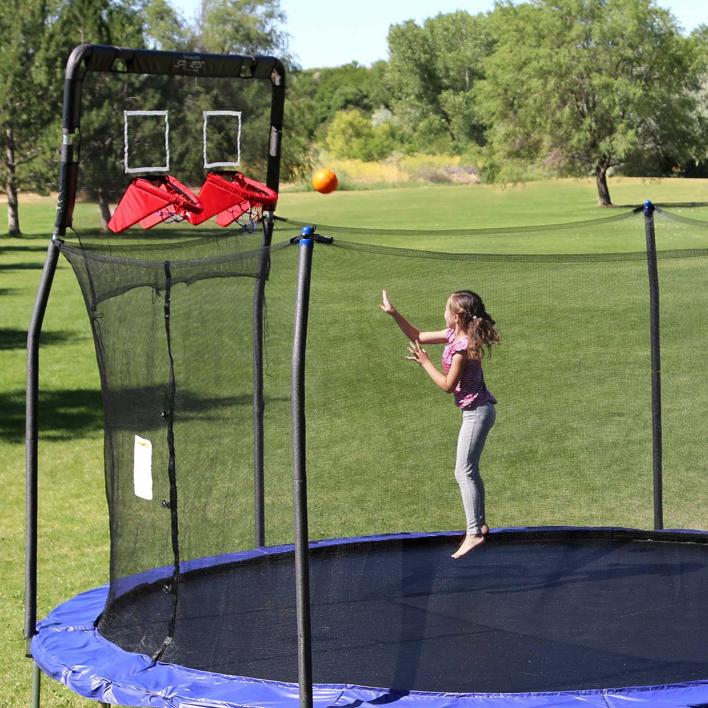 Skywalker Double Basketball Hoop for 15 Foot Trampolines Dick s Sporting Goods