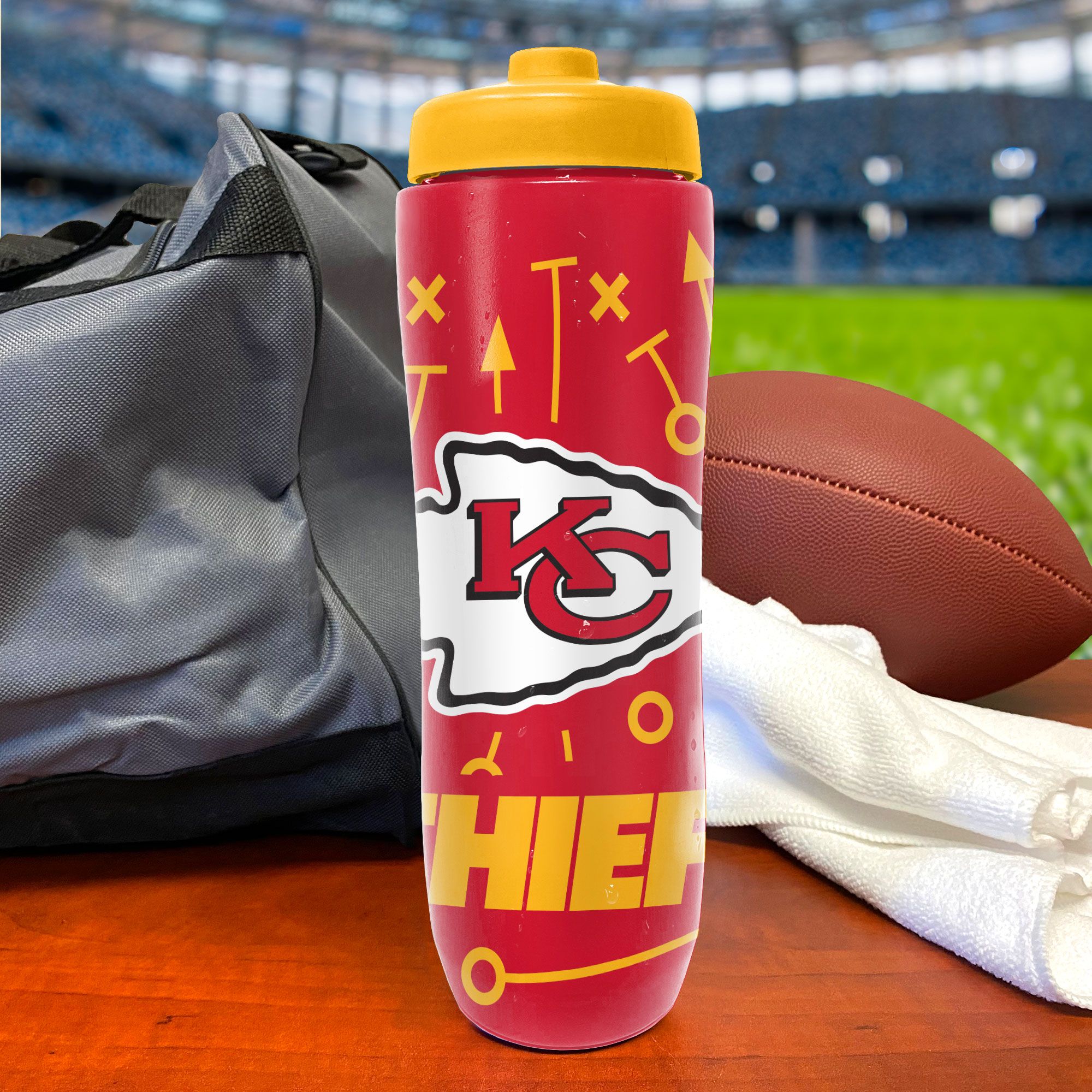 Party Animal Kansas City Chiefs Squeezy Water Bottle product image