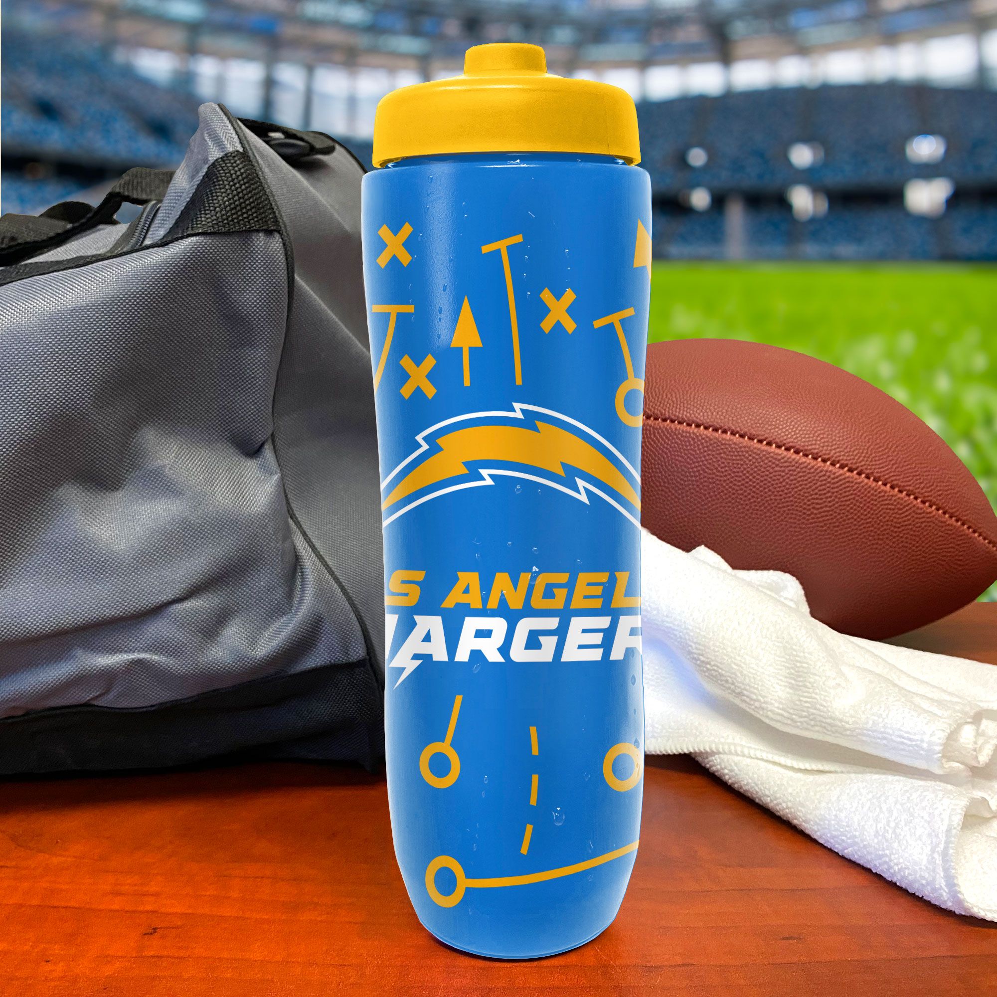 Party Animal Los Angeles Chargers Squeezy Water Bottle product image