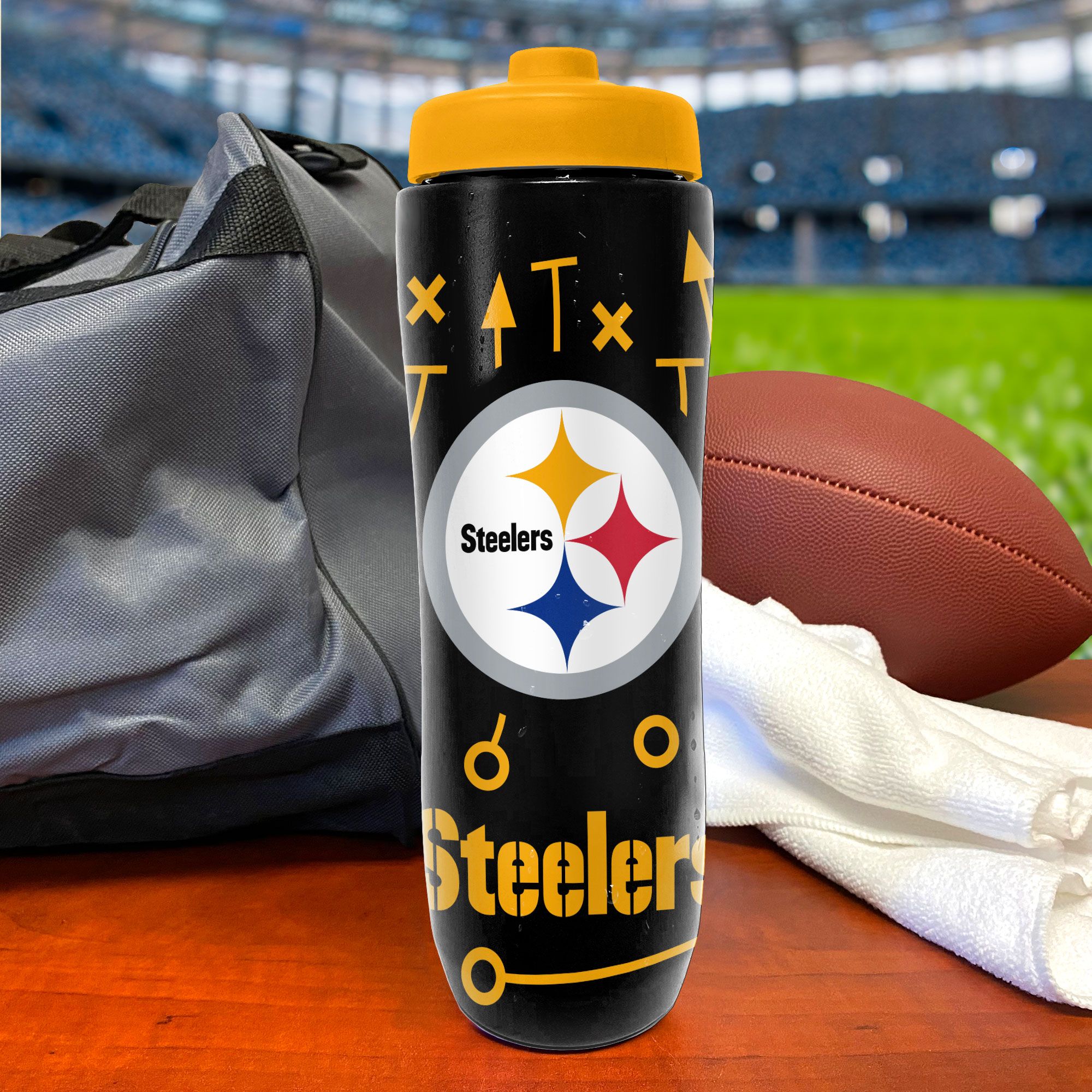 Party Animal Pittsburgh Steelers Squeezy Water Bottle product image