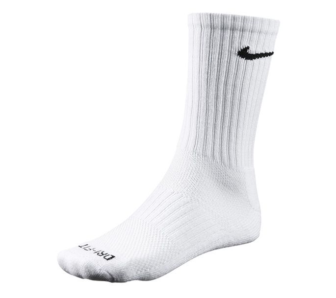 Team Sports Socks White Large Nike Dri-Fit Quarter Socks ...