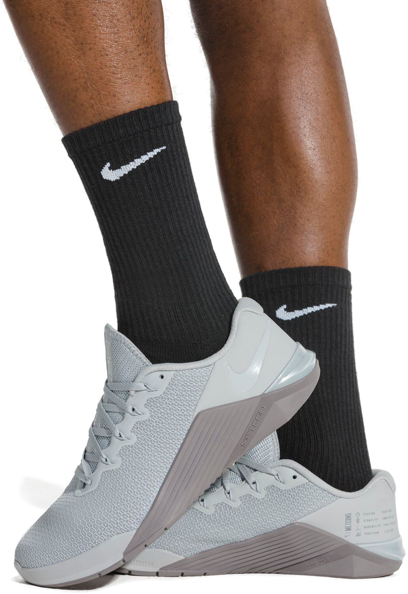 Nike Everyday Plus Cushioned Training Crew Socks - 6 Pack Black / White