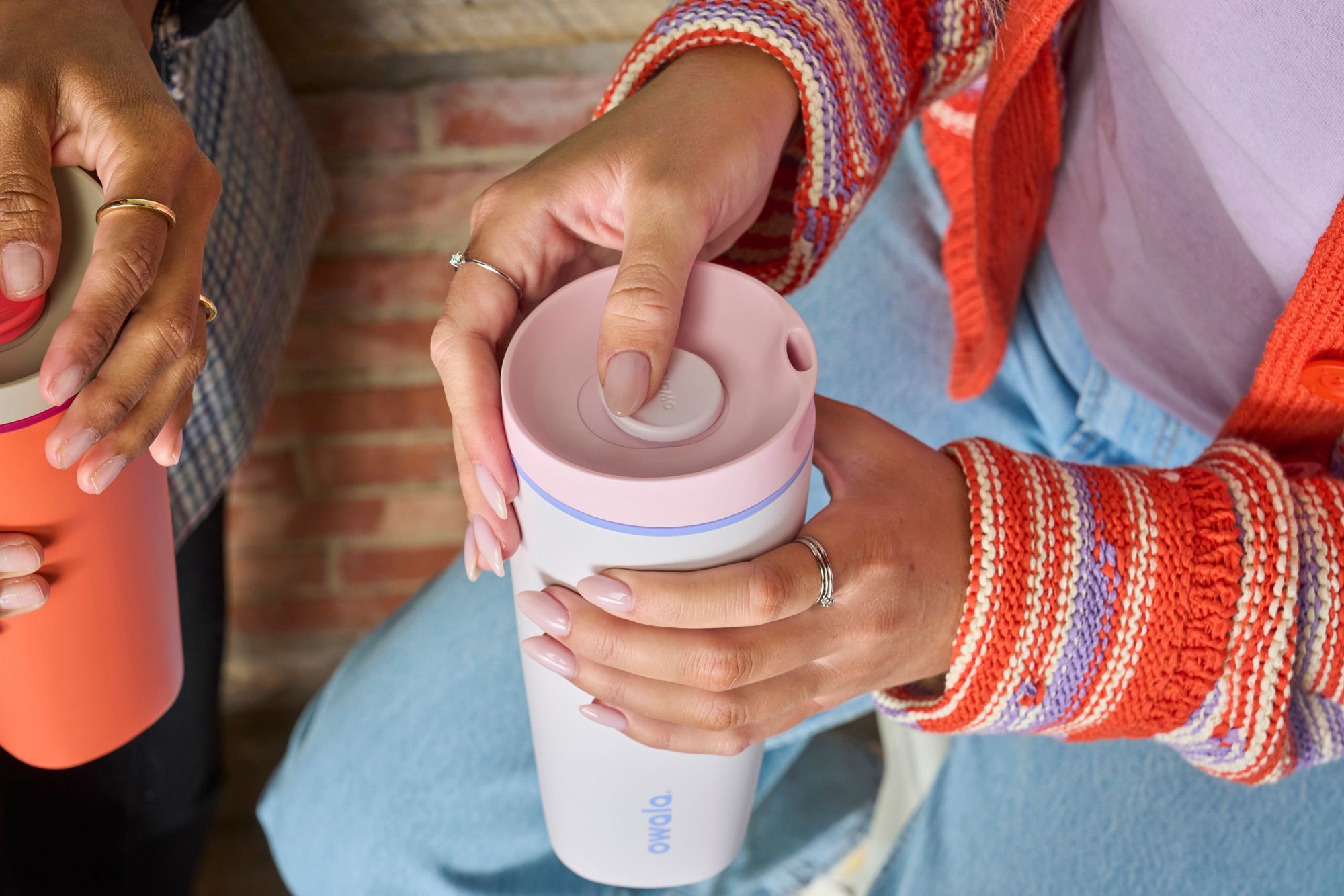 Owala 20 oz. Stainless Steel SmoothSip Slider Coffee Tumbler product image