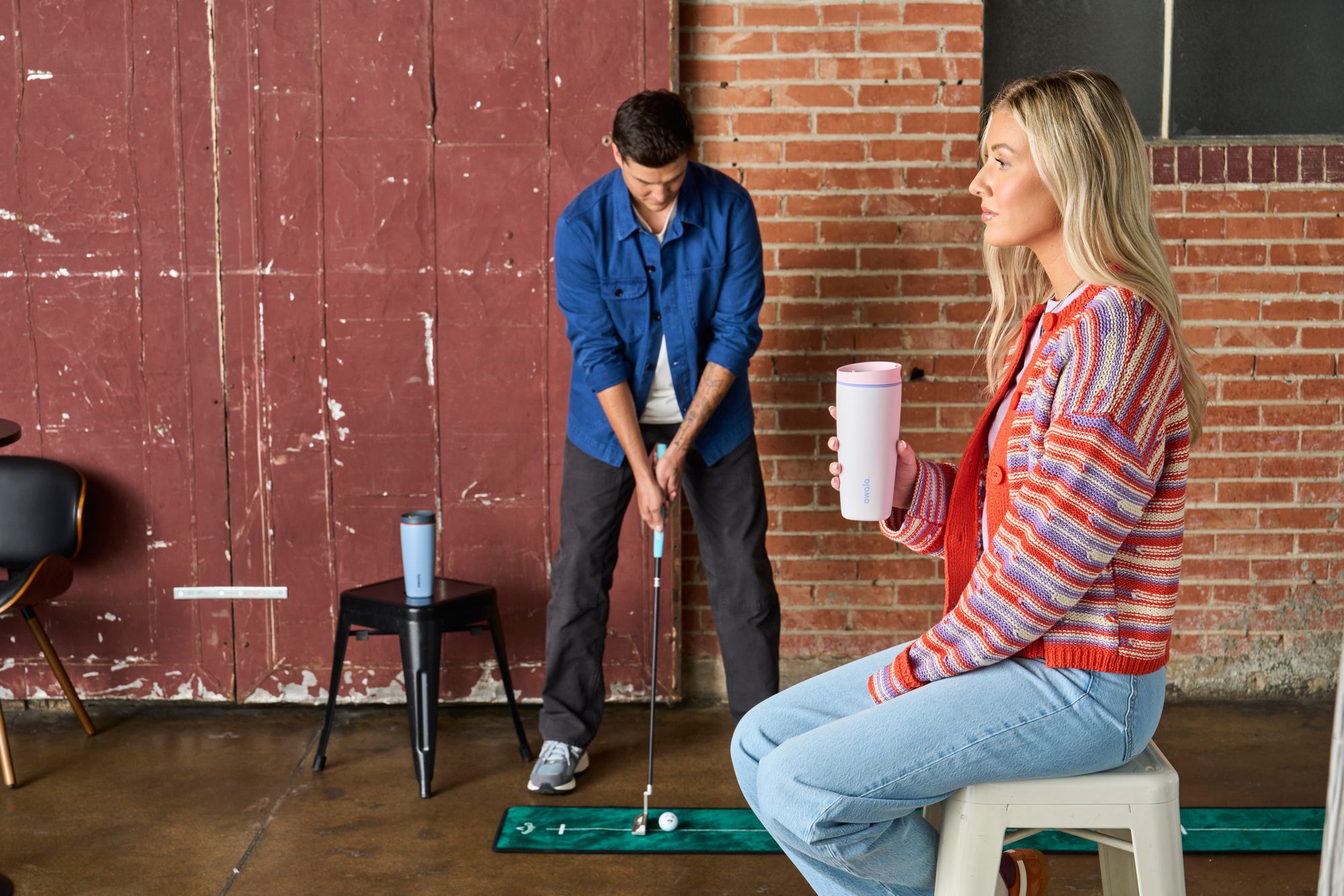 Owala 20 oz. Stainless Steel SmoothSip Slider Coffee Tumbler product image