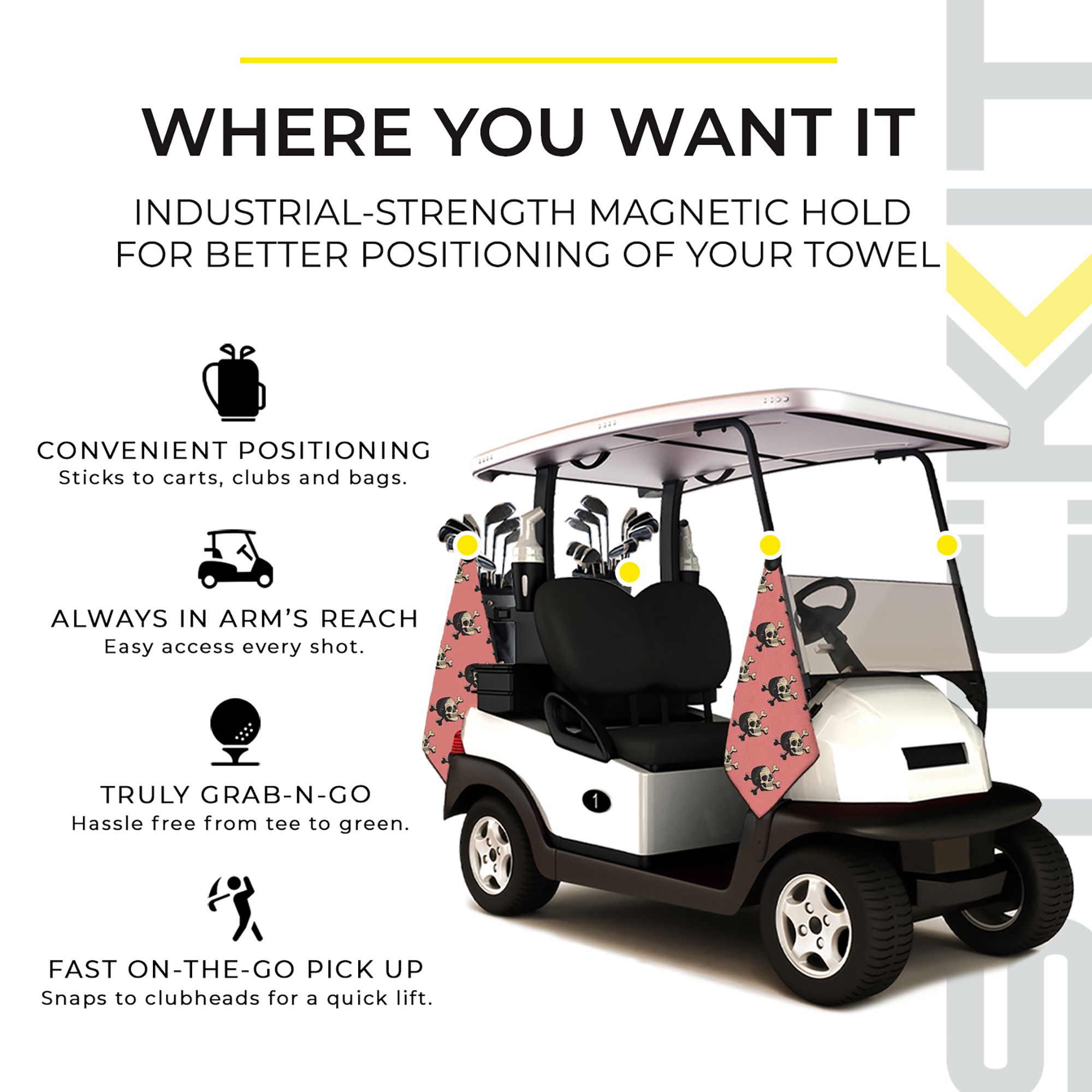 STICKIT Magnetic Golf Towel product image