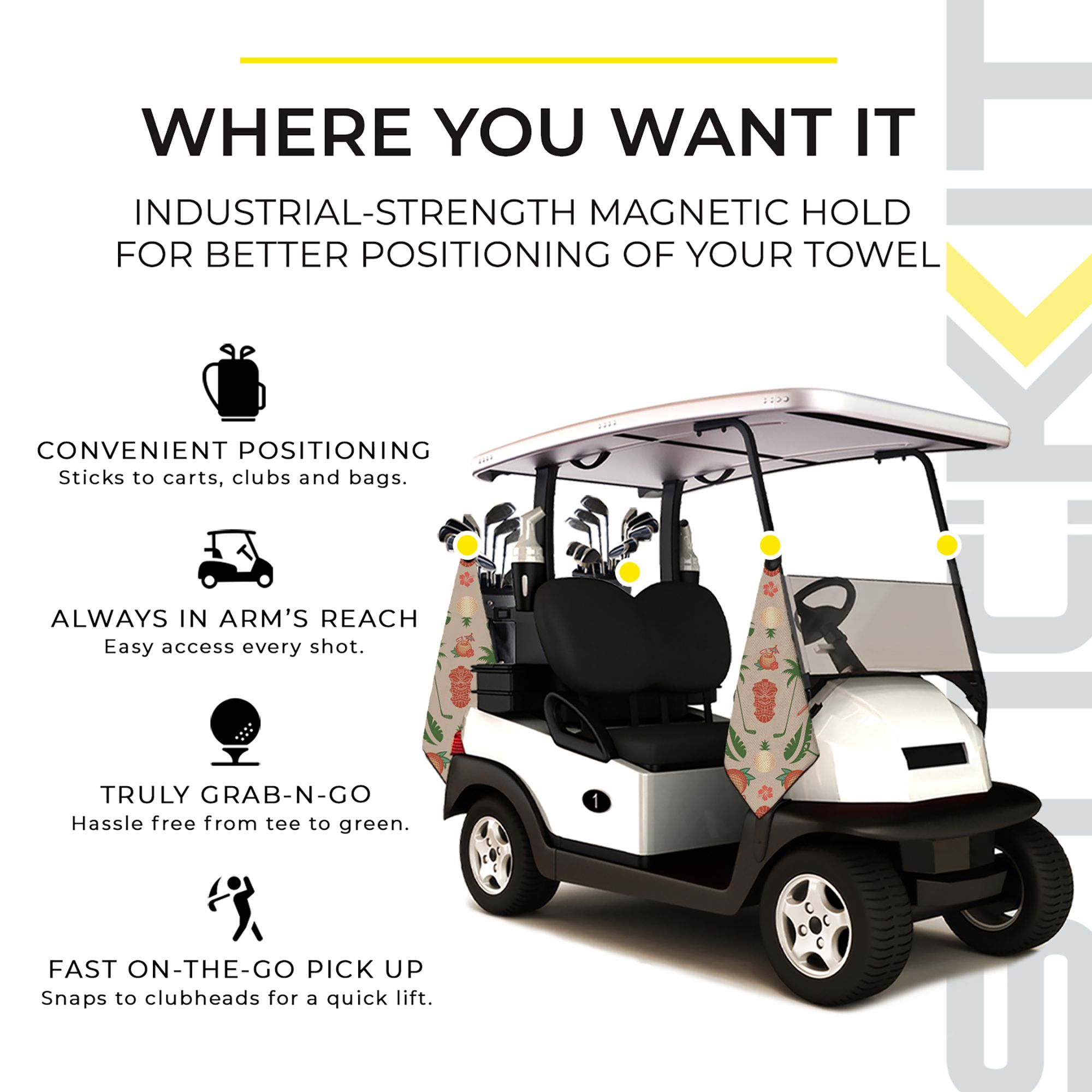 STICKIT Magnetic Golf Towel product image