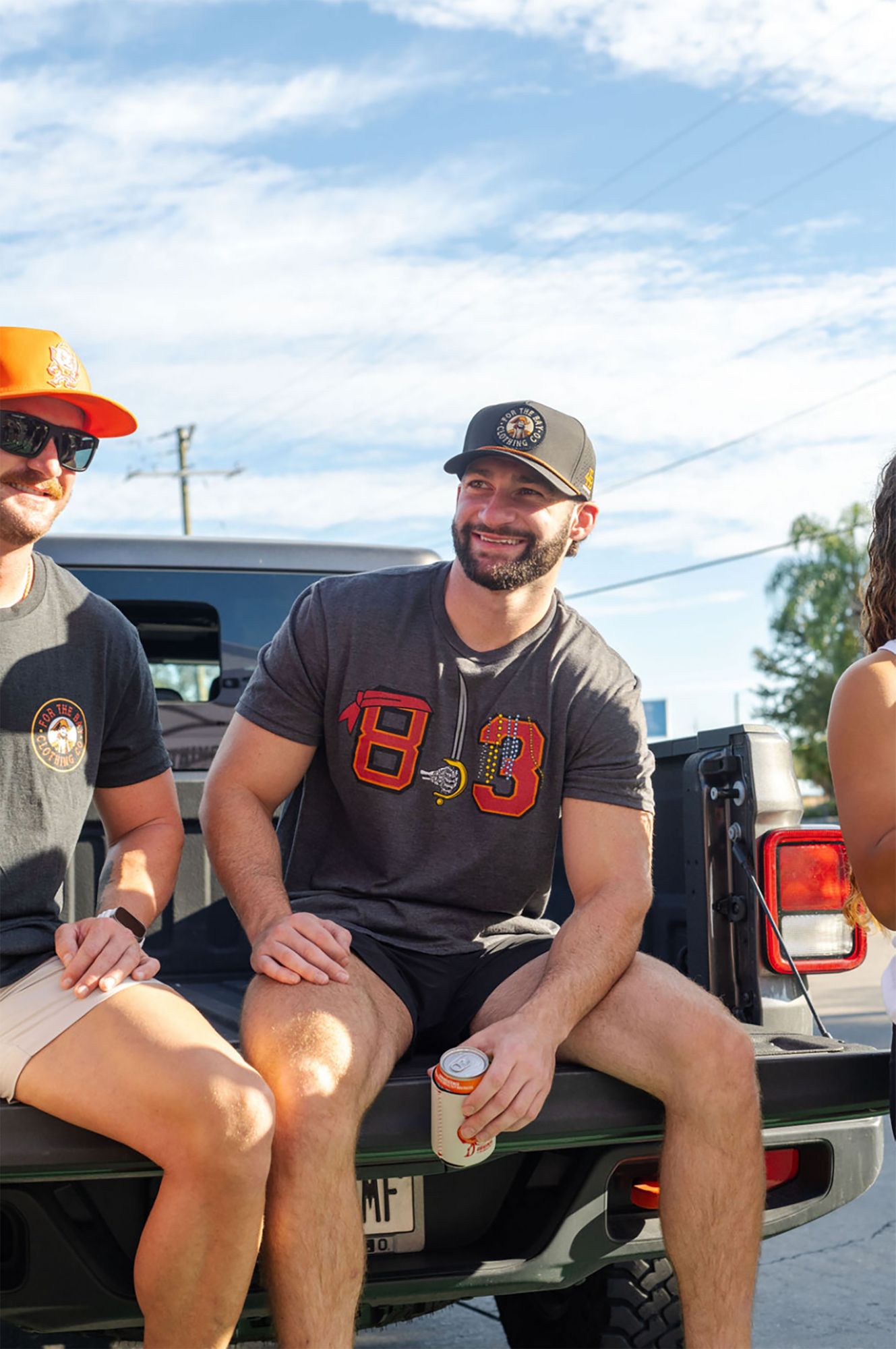 For the Bay Clothing Co. Adult Tampa Grey Pirate T-Shirt product image