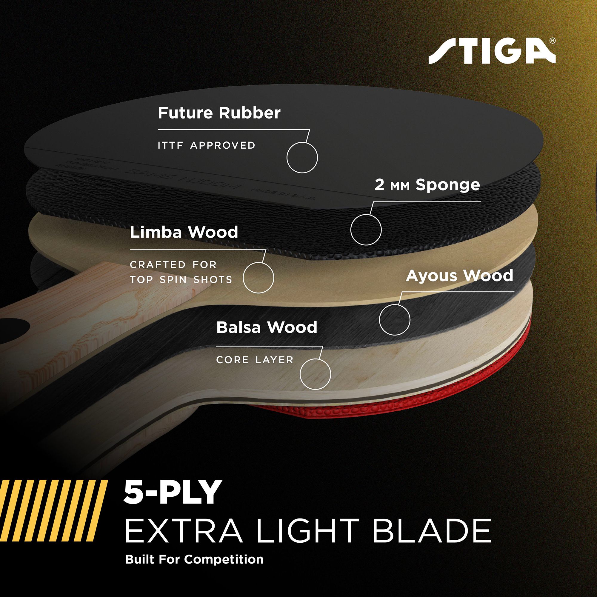 Stiga Alpha Table Tennis Paddle product image