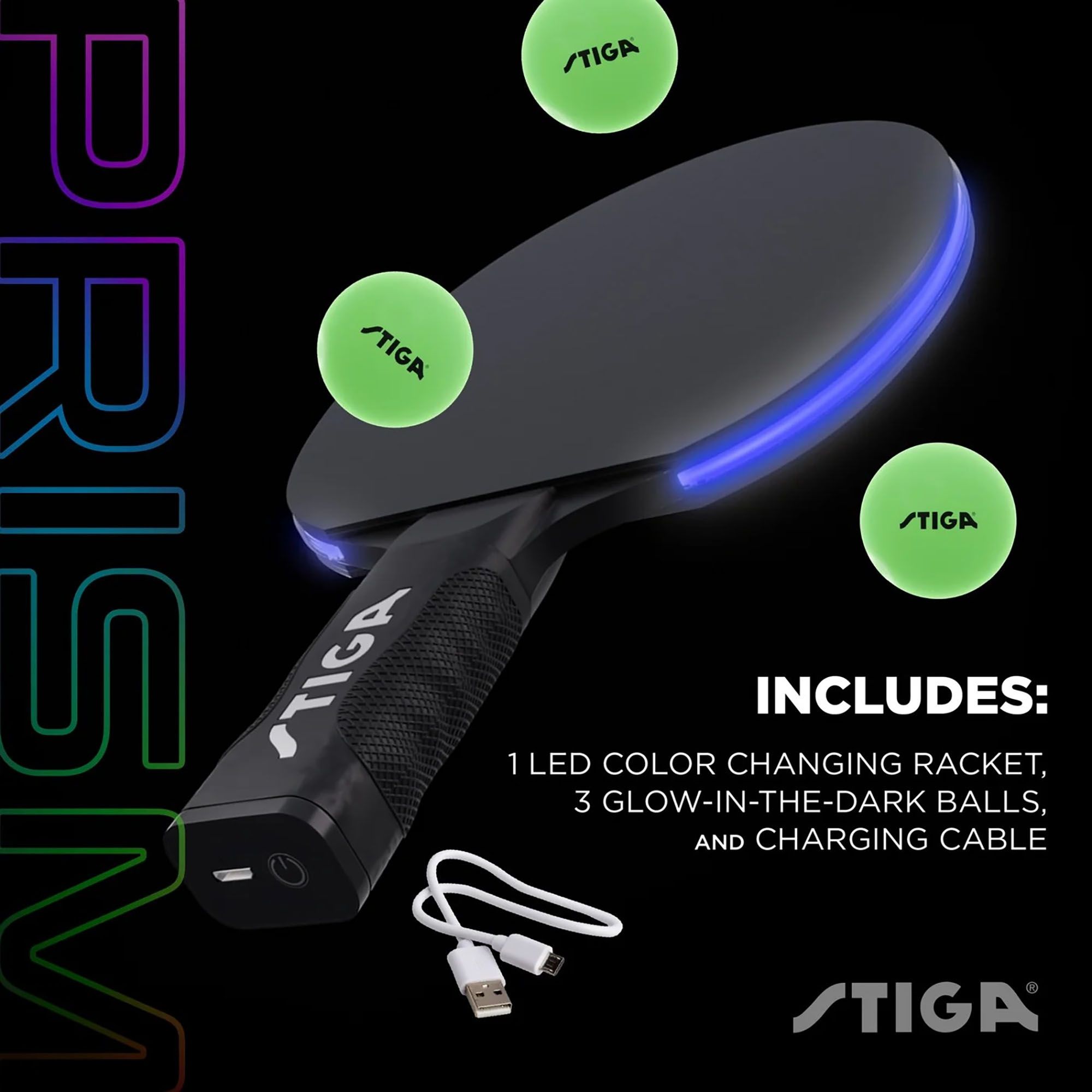 STIGA Prism LED Color Changing Table Tennis Paddle Set product image