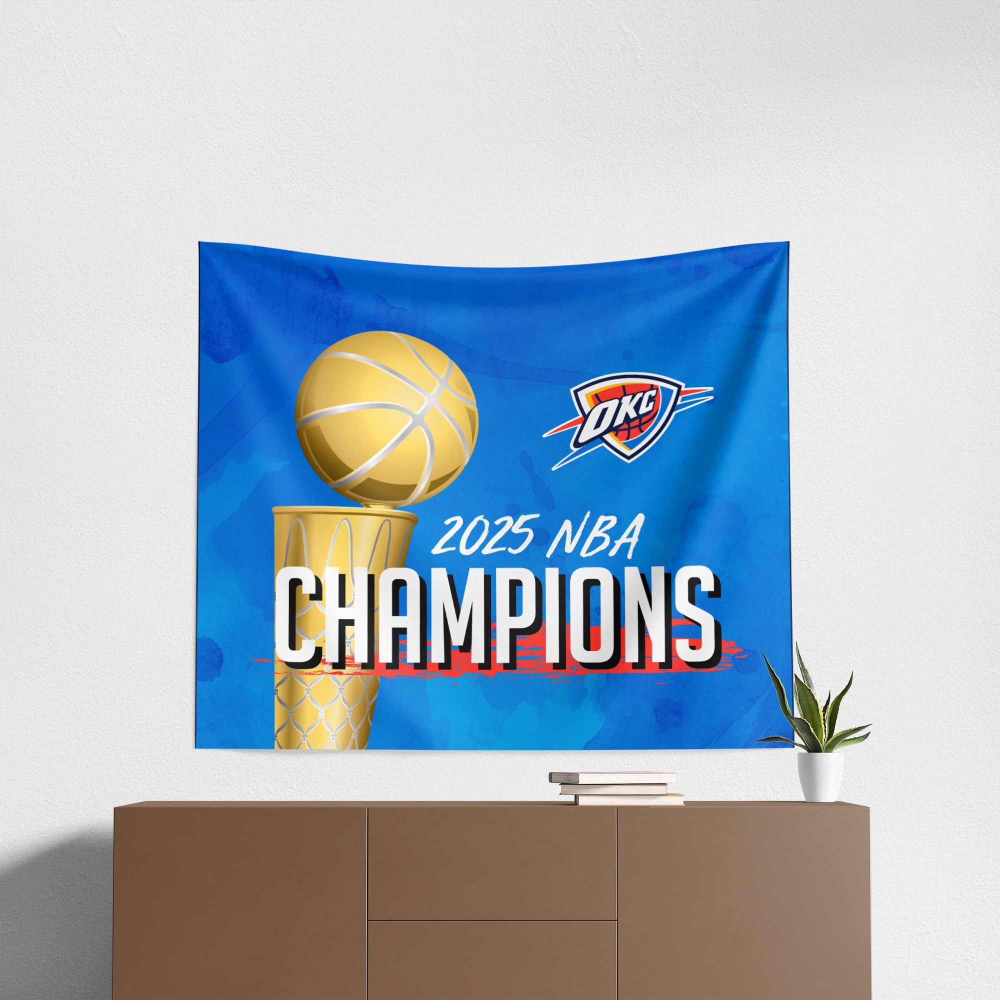 TheNorthwest 2025 NBA Champions Oklahoma City Thunder Wall Hanging product image