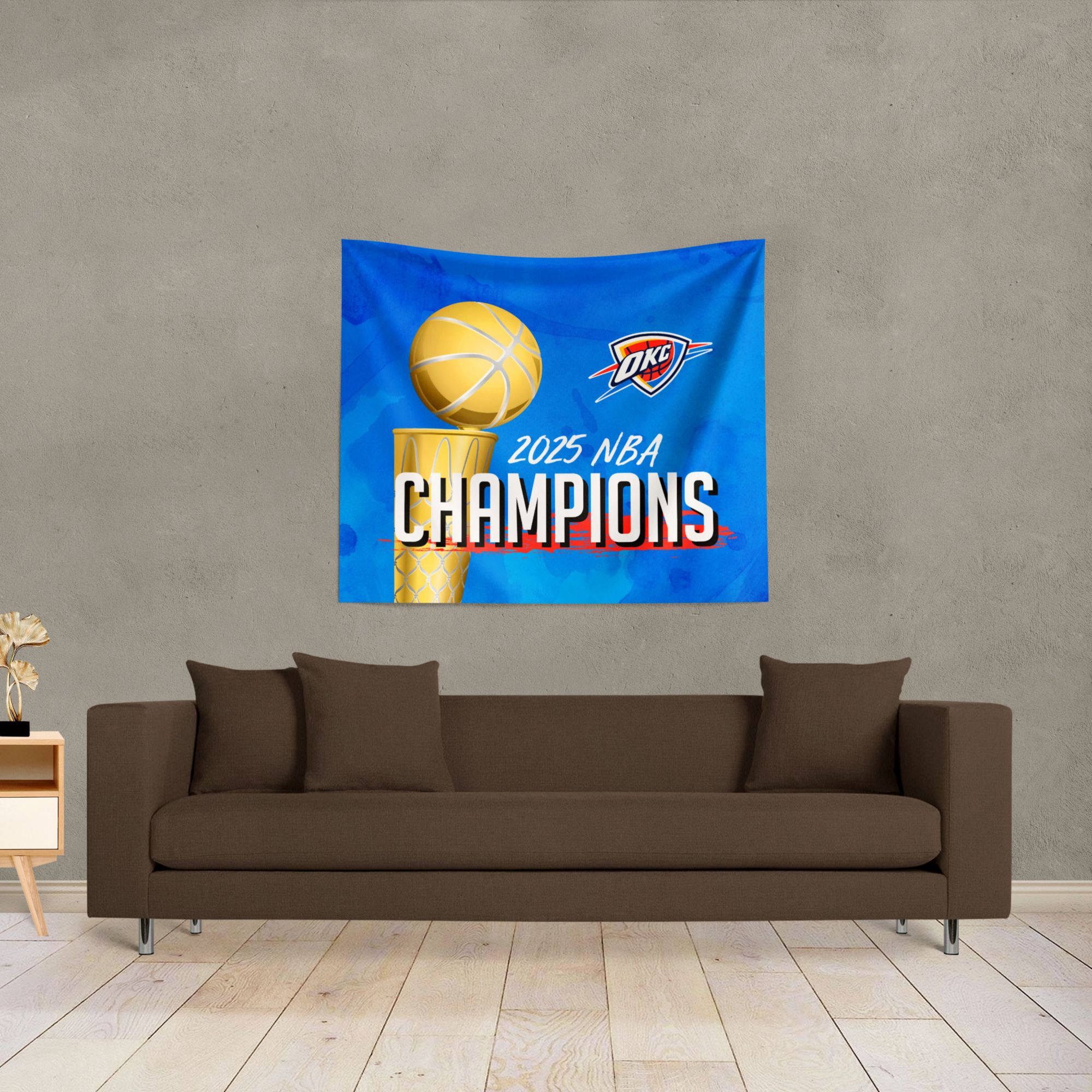 TheNorthwest 2025 NBA Champions Oklahoma City Thunder Wall Hanging product image