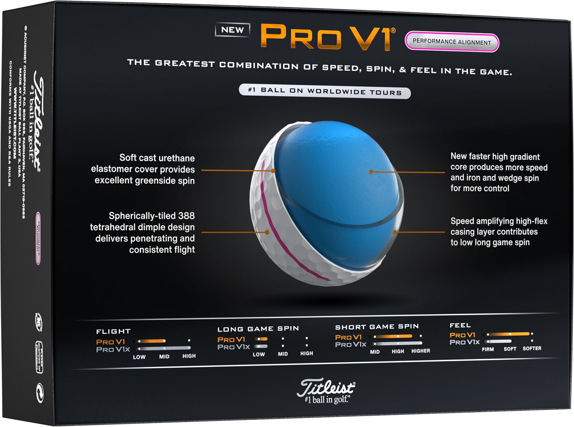 Titleist 2025 Pro V1 Performance Alignment Golf Balls product image