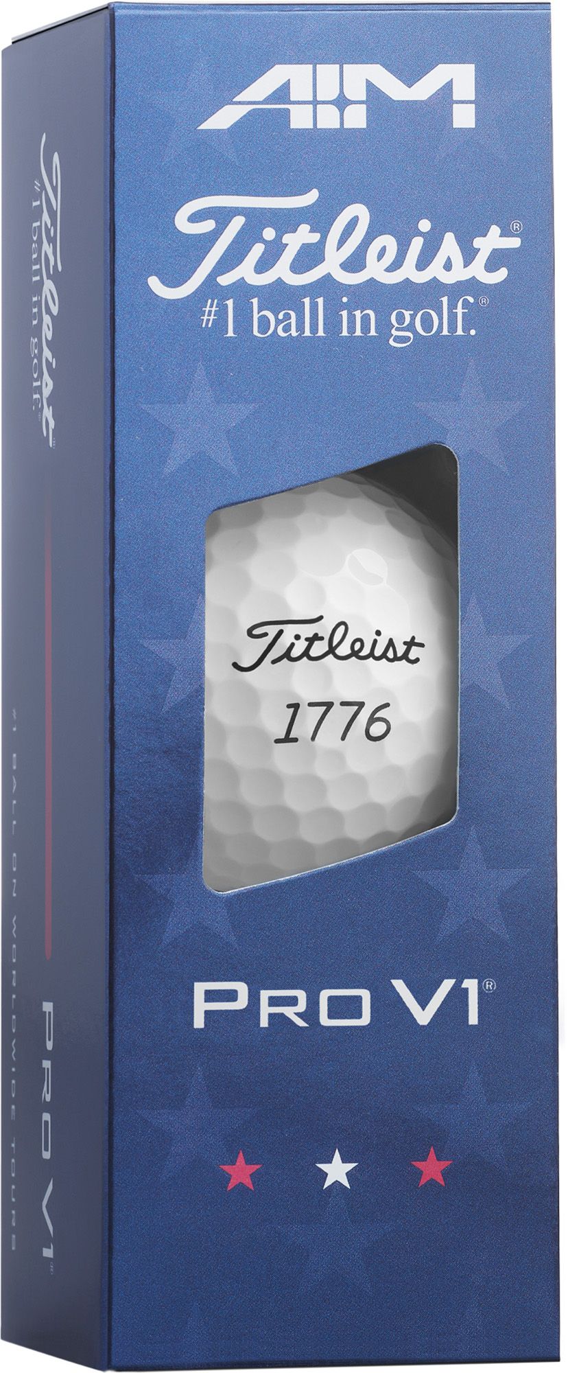 Titleist Pro V1 AIM Performance - Red, White, & Blue Golf Balls product image