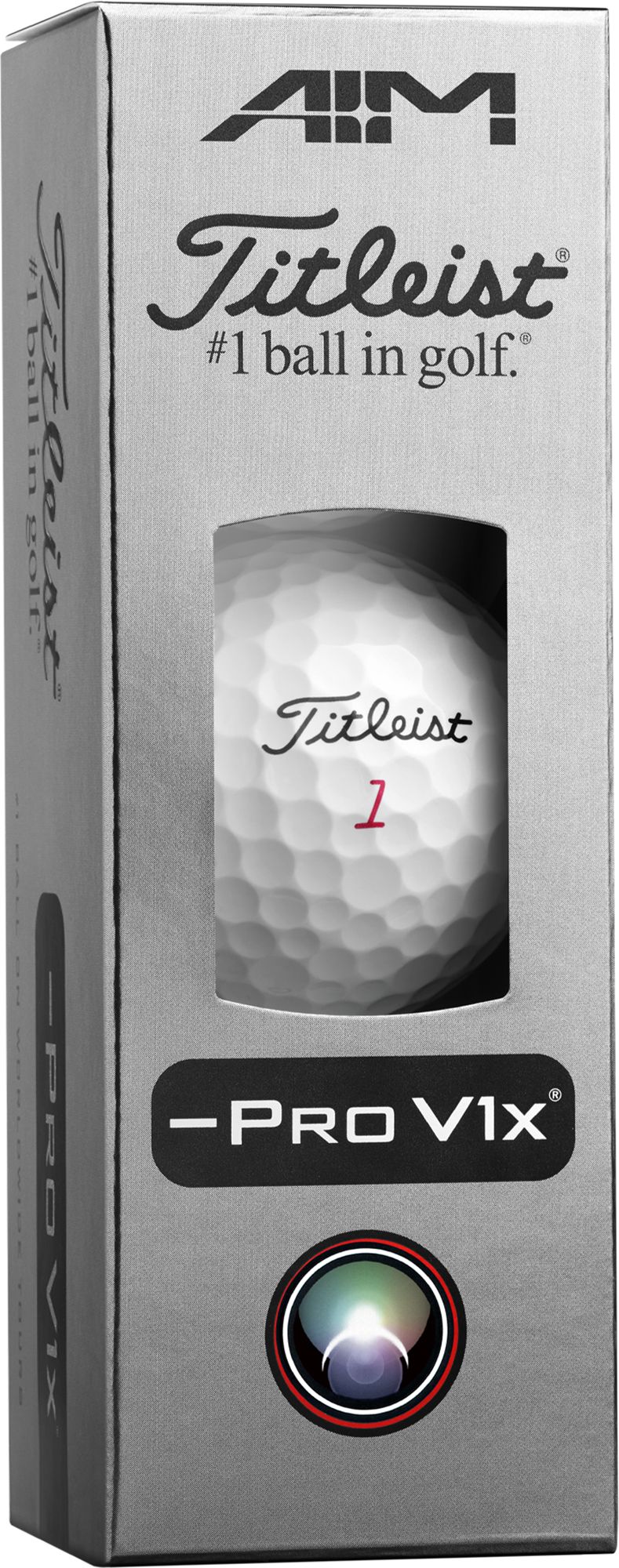 Titleist 2026 Pro V1x Left Dash AIM Enhanced Golf Balls product image