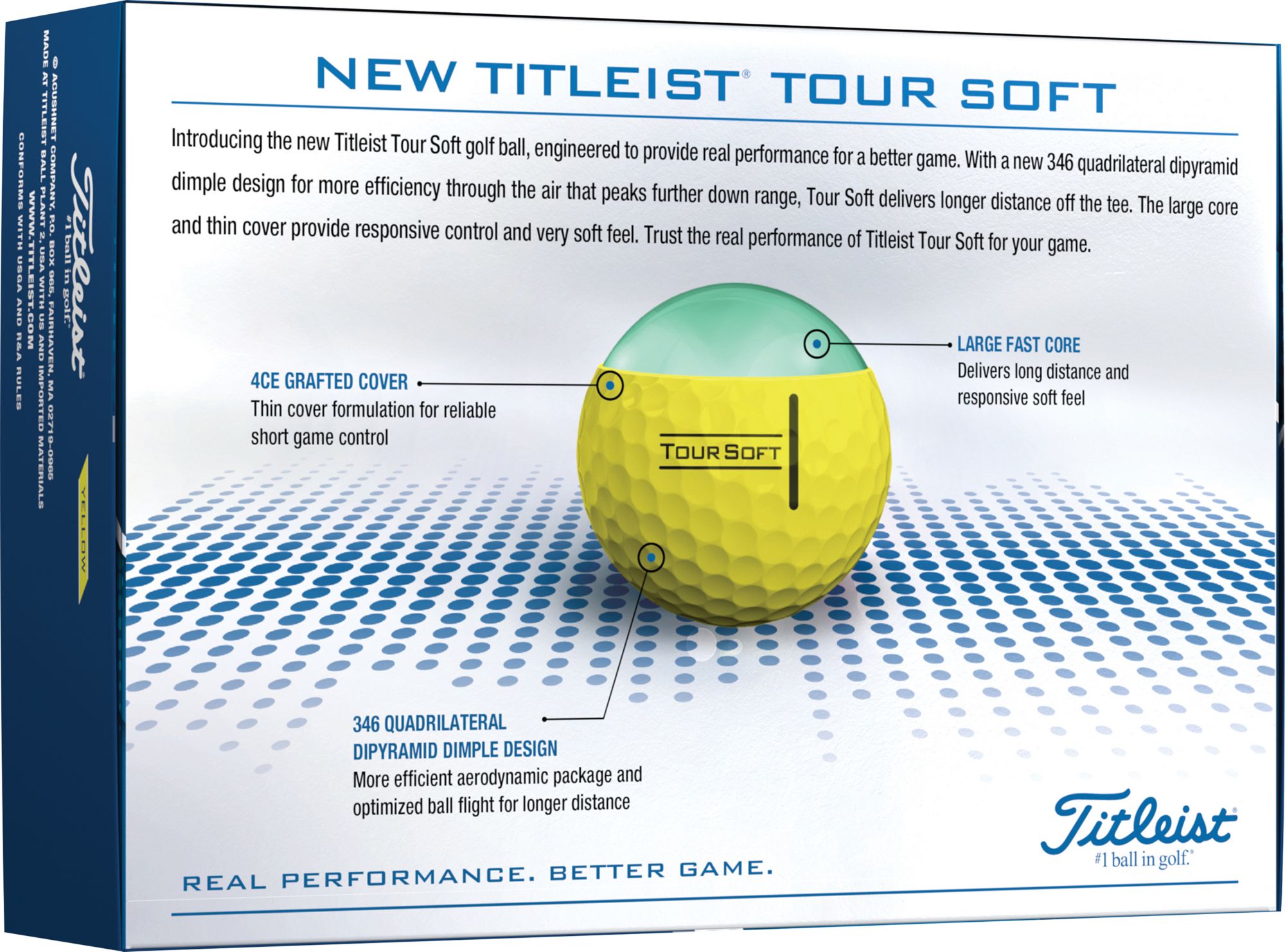 Titleist 2022 Tour Soft Yellow Personalized Golf Balls product image