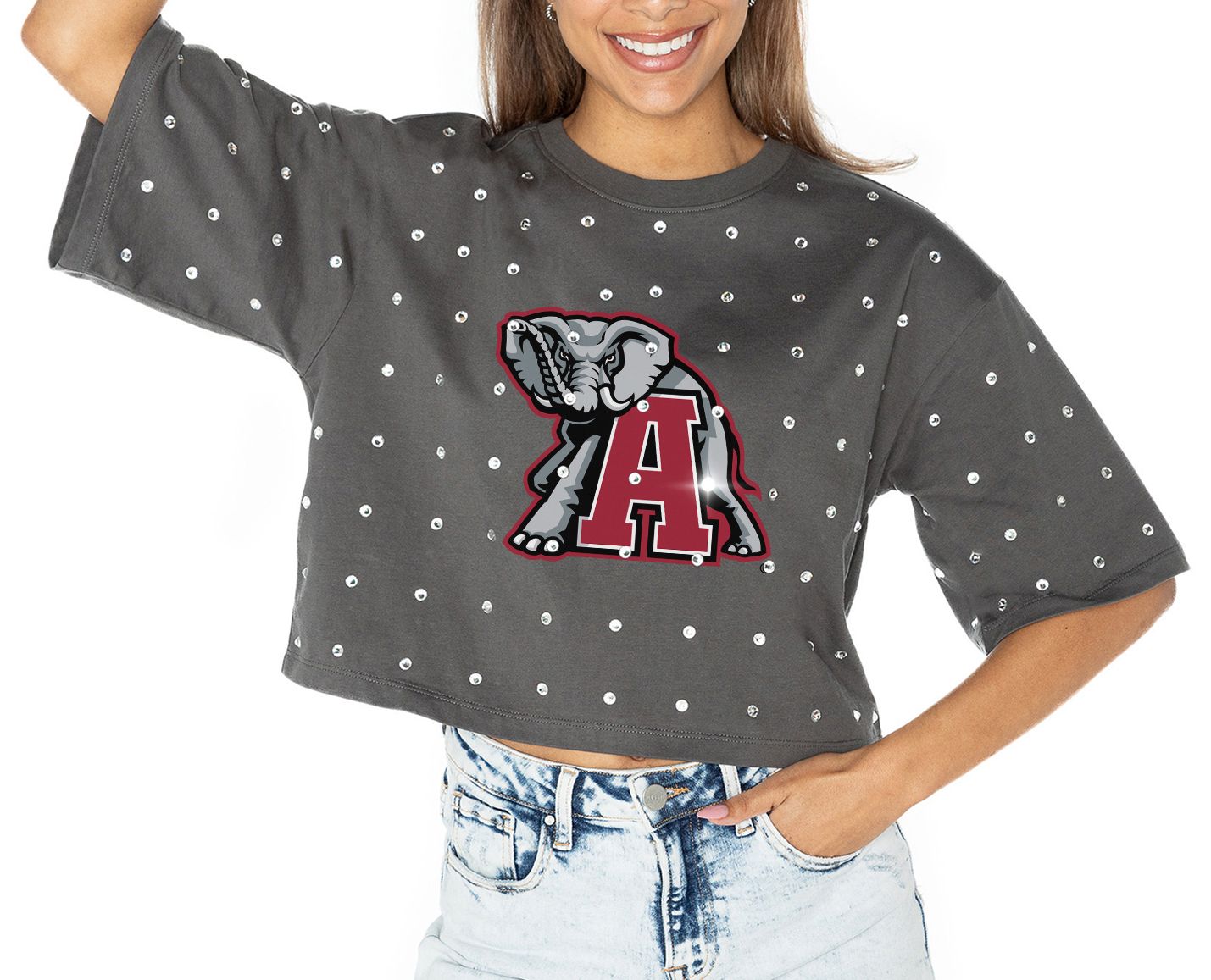 Gameday Couture Women's Alabama Crimson Tide Grey Just In Time T-Shirt product image