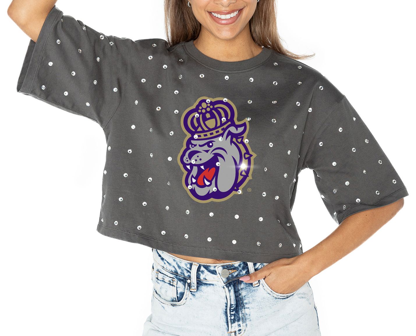 Gameday Couture Women's James Madison Dukes Grey Just In Time T-Shirt product image