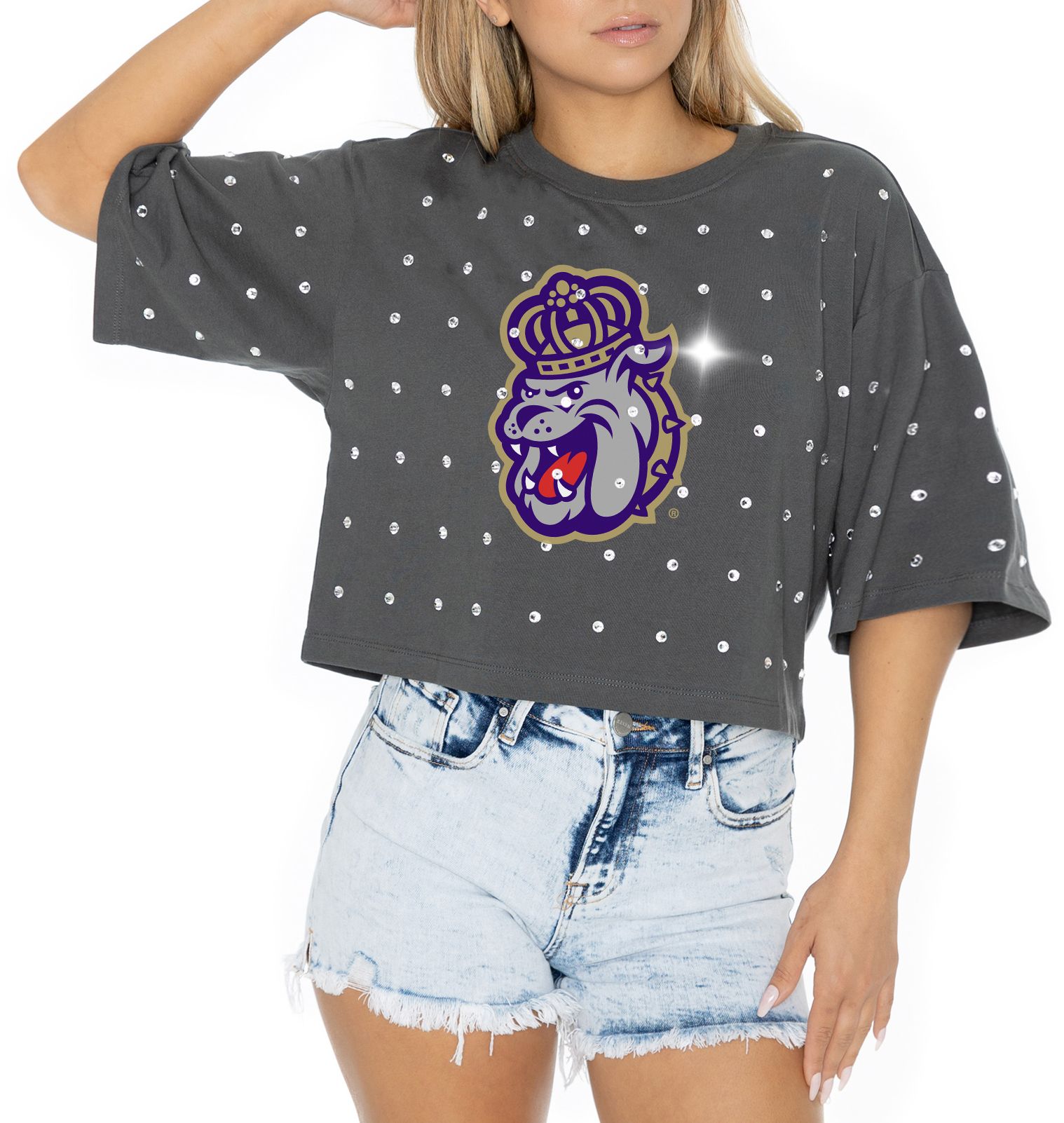 Gameday Couture Women's James Madison Dukes Grey Just In Time T-Shirt product image