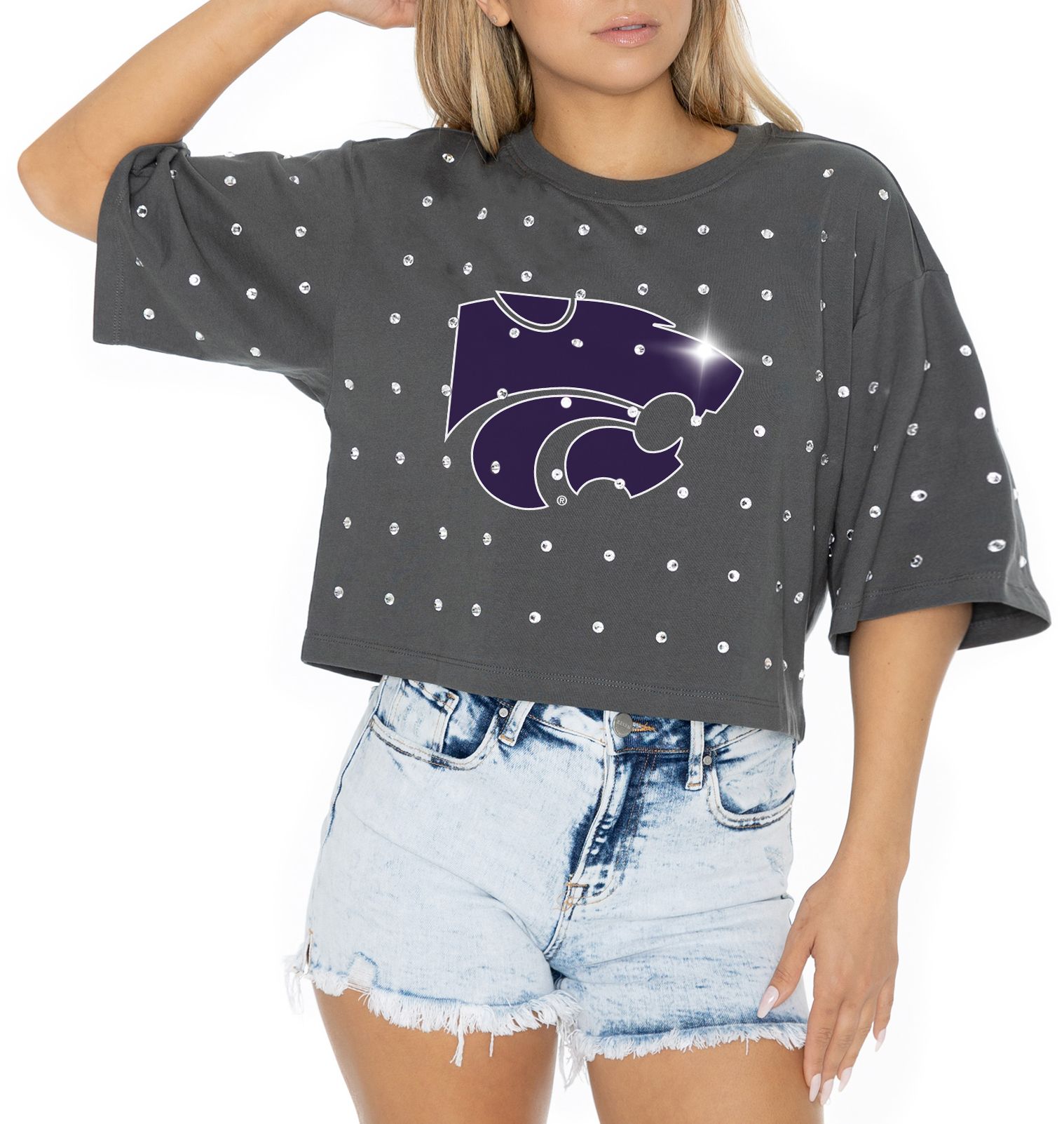 Gameday Couture Women's Kansas State Wildcats Grey Just In Time T-Shirt product image