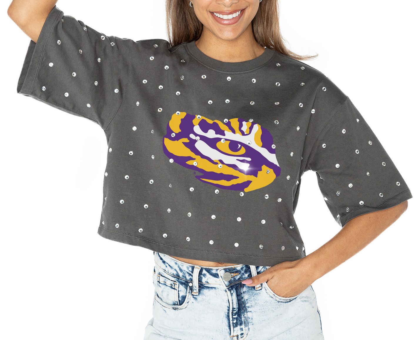 Gameday Couture Women's LSU Tigers Grey Just In Time T-Shirt product image