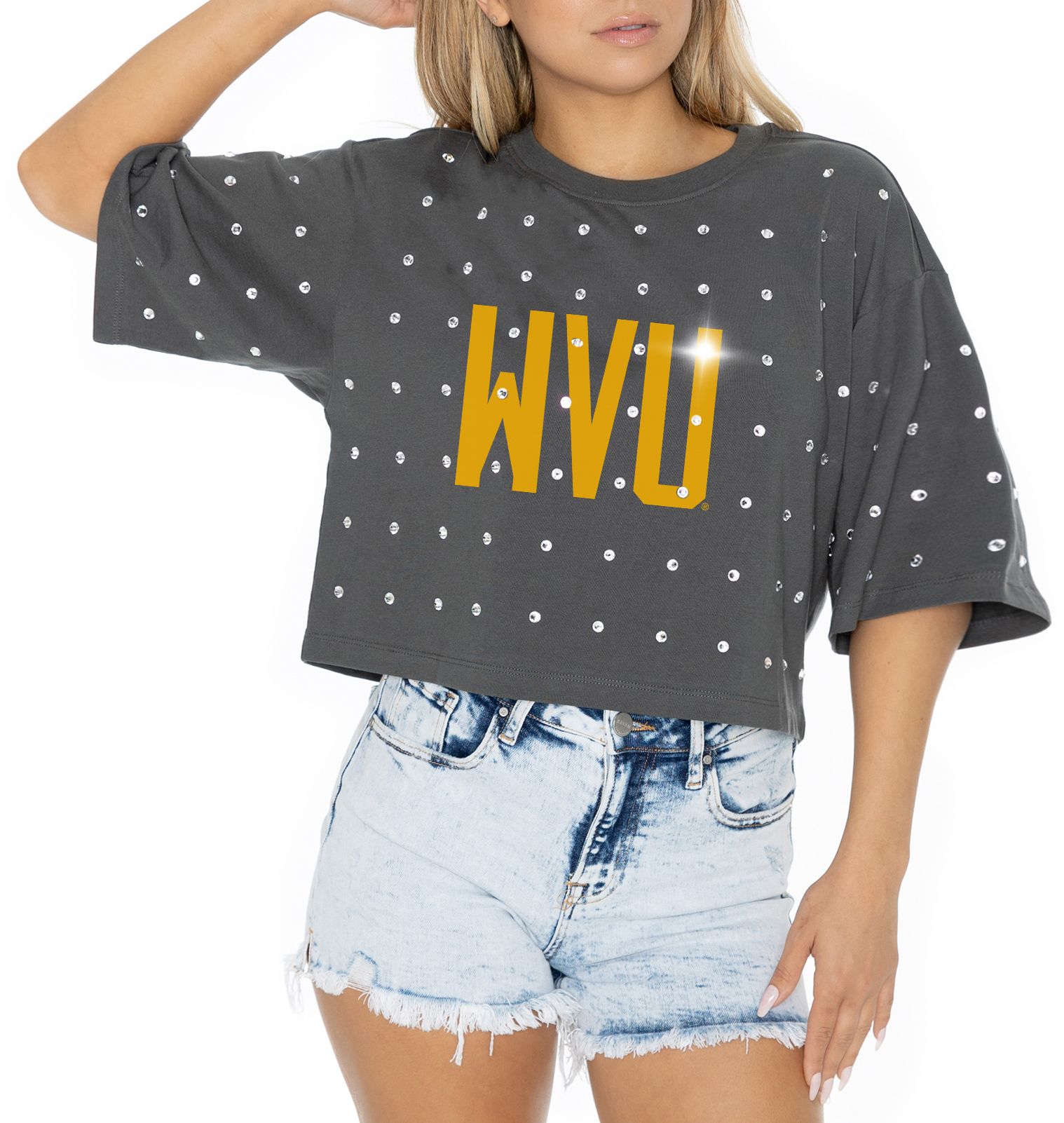 Gameday Couture Women's West Virginia Mountaineers Grey Just In Time T-Shirt product image