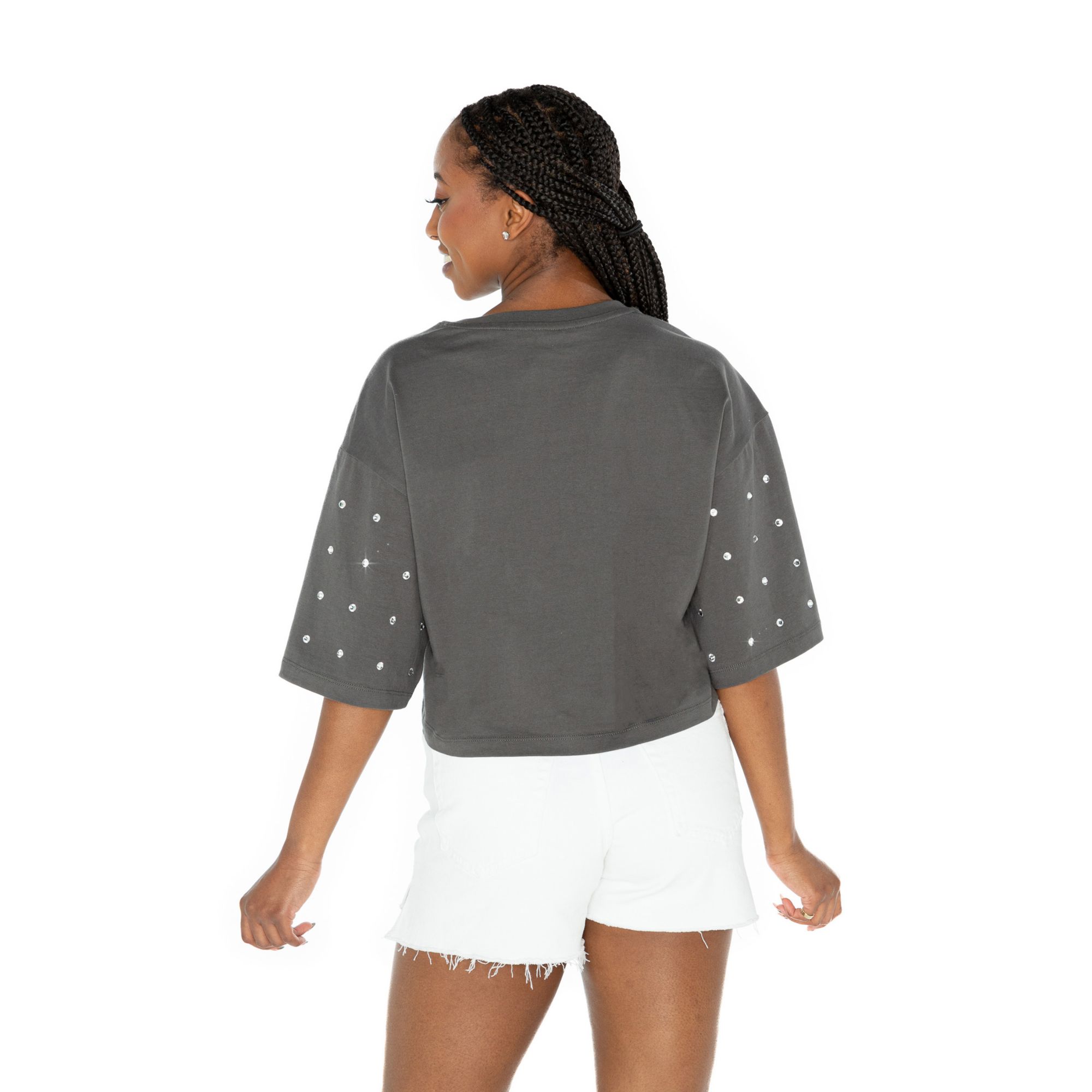 Gameday Couture Women's Mississippi State Bulldogs Grey Rhinestone T-Shirt product image