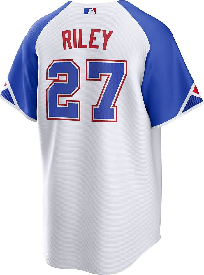Nike / Youth Atlanta Braves Austin Riley #27 Red Replica Baseball Jersey