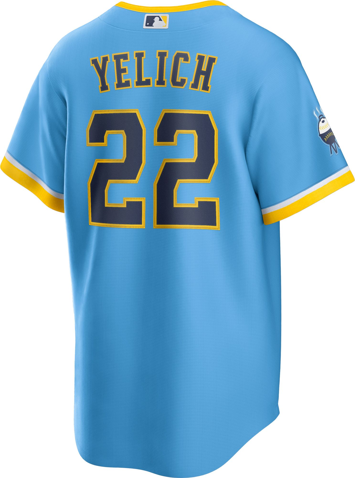 Nike Women's Milwaukee Brewers Christian Yelich #22 2023 City Connect Cool Base Jersey product image