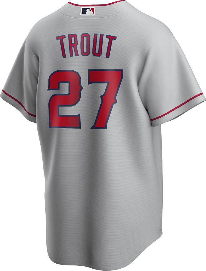 Mike Trout Los Angeles Angels Grey Cool Base Jersey