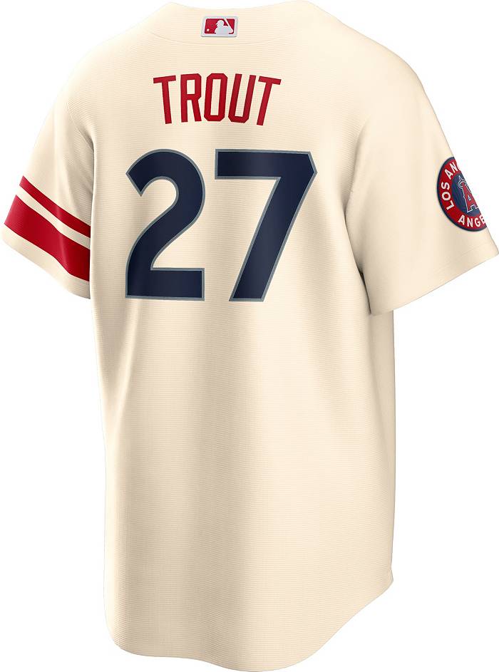 Mike Trout White Cool Base Los Angeles Angels Mens jersey