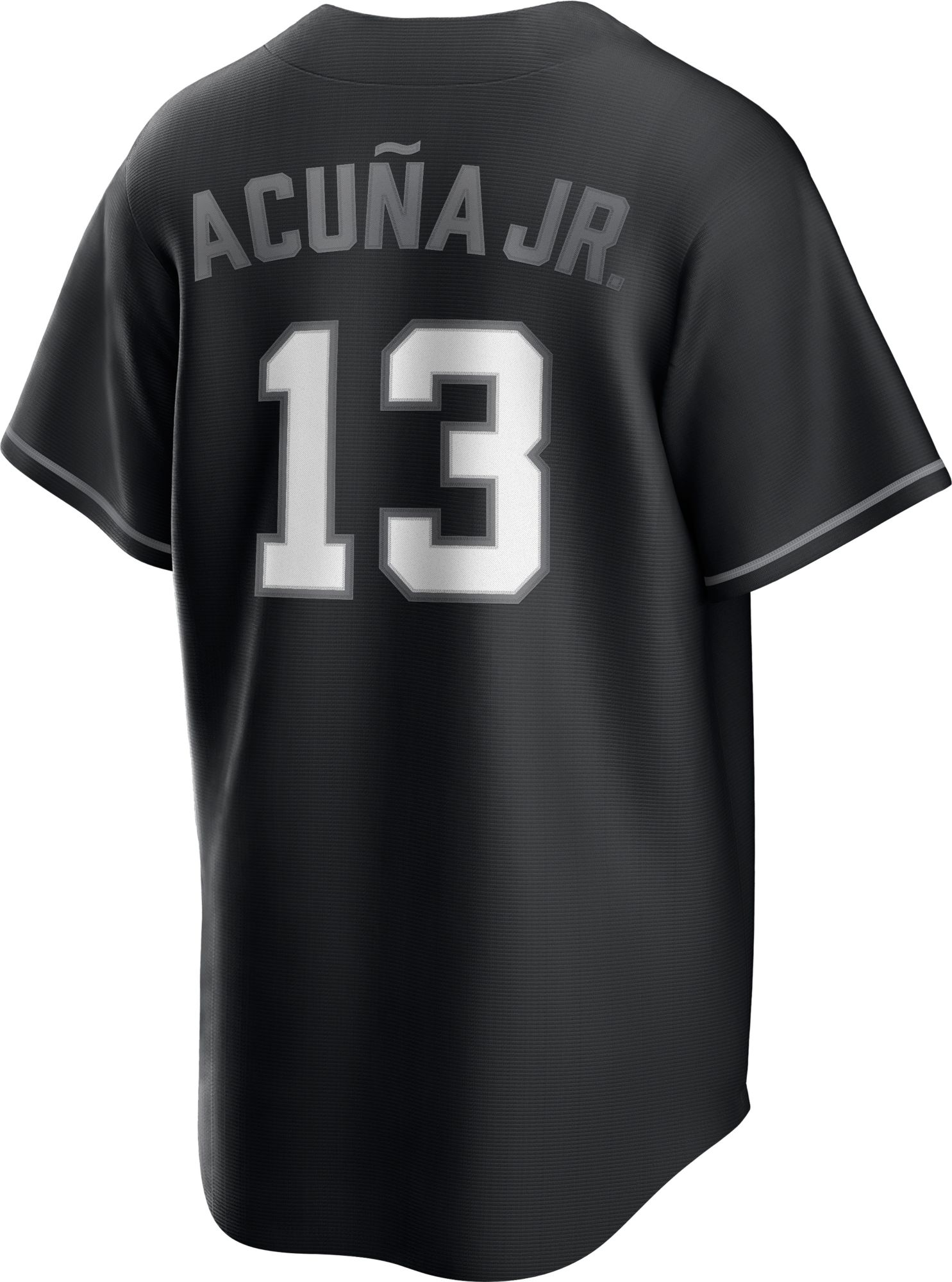 Nike Men's Atlanta Braves Ronald Acuña Jr. Black Cool Base Jersey product image