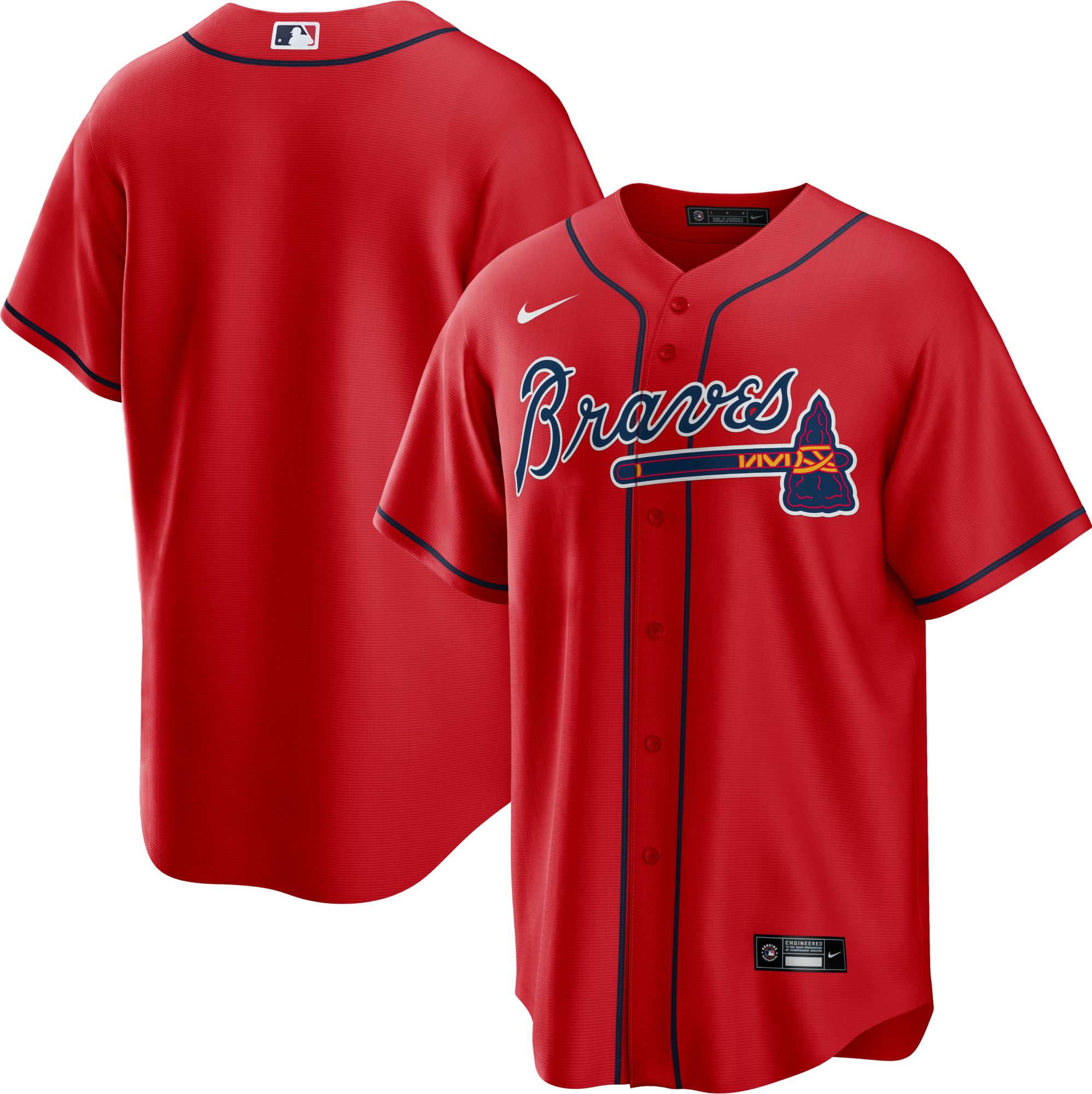 Nike Men's Atlanta Braves Red Replica Baseball Jersey product image