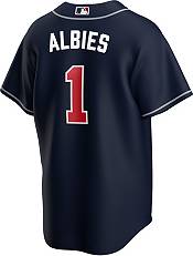 Atlanta Braves 1 Ozzie Albies Green Salute to Service Stitched Baseball  Jersey