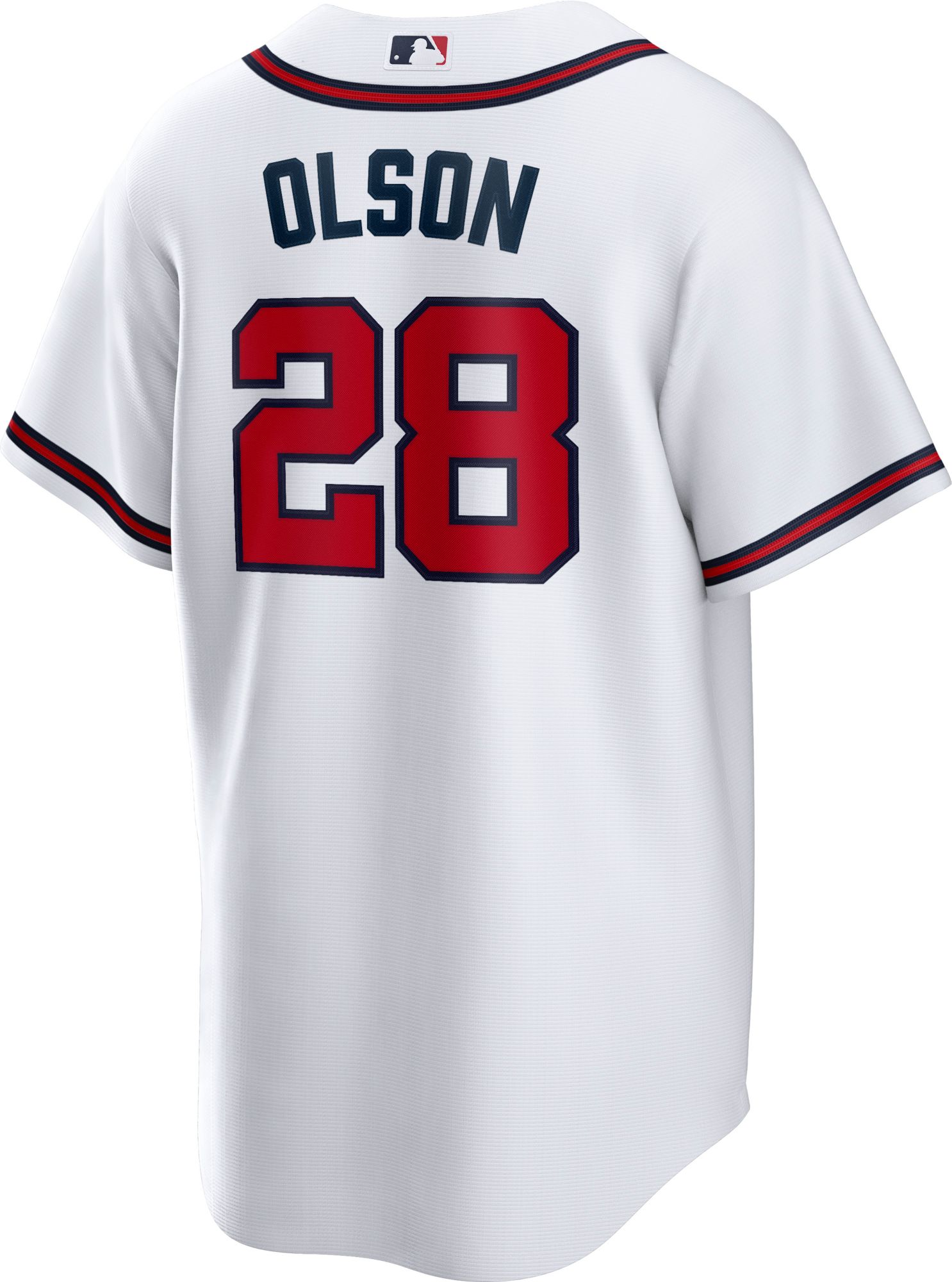 Nike Men's Atlanta Braves Matt Olson #28 White Cool Base Jersey