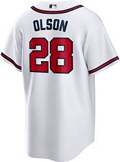 Nike Men's Atlanta Braves Matt Olson #28 White Cool Base Jersey | Dick ...