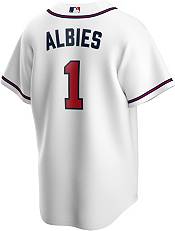 Ozzie Albies Jr Atlanta Braves #1 Youth 8-20 Cool Base White Home Replica  Jersey