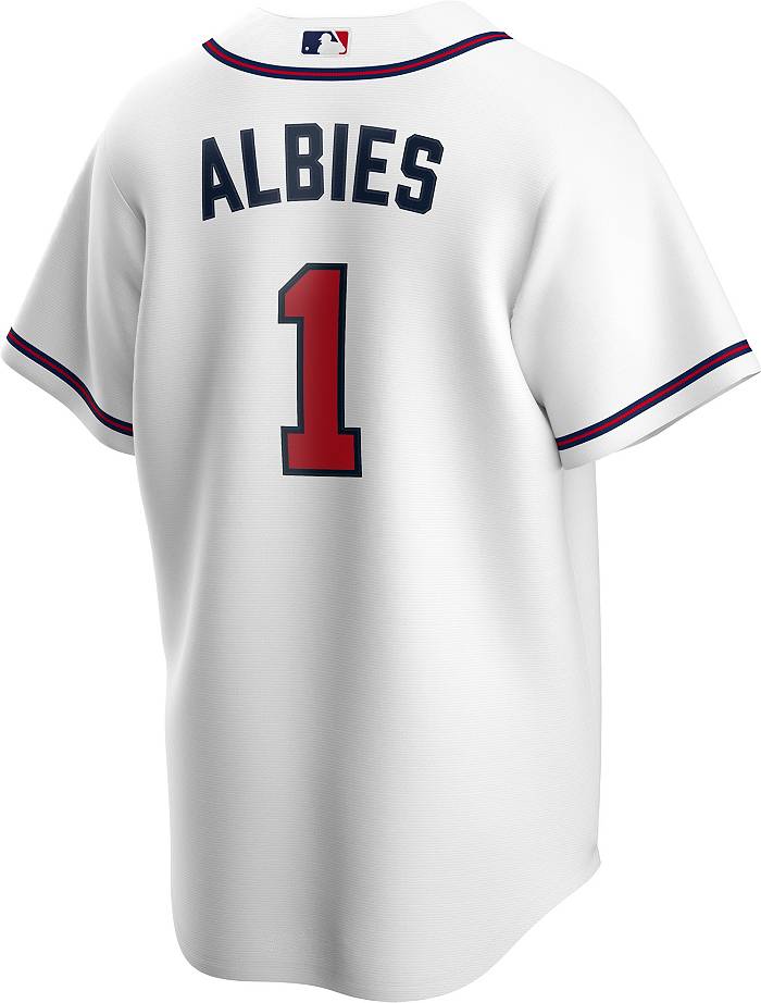 Men's Nike Ozzie Albies White Atlanta Braves Home Replica Player Name Jersey
