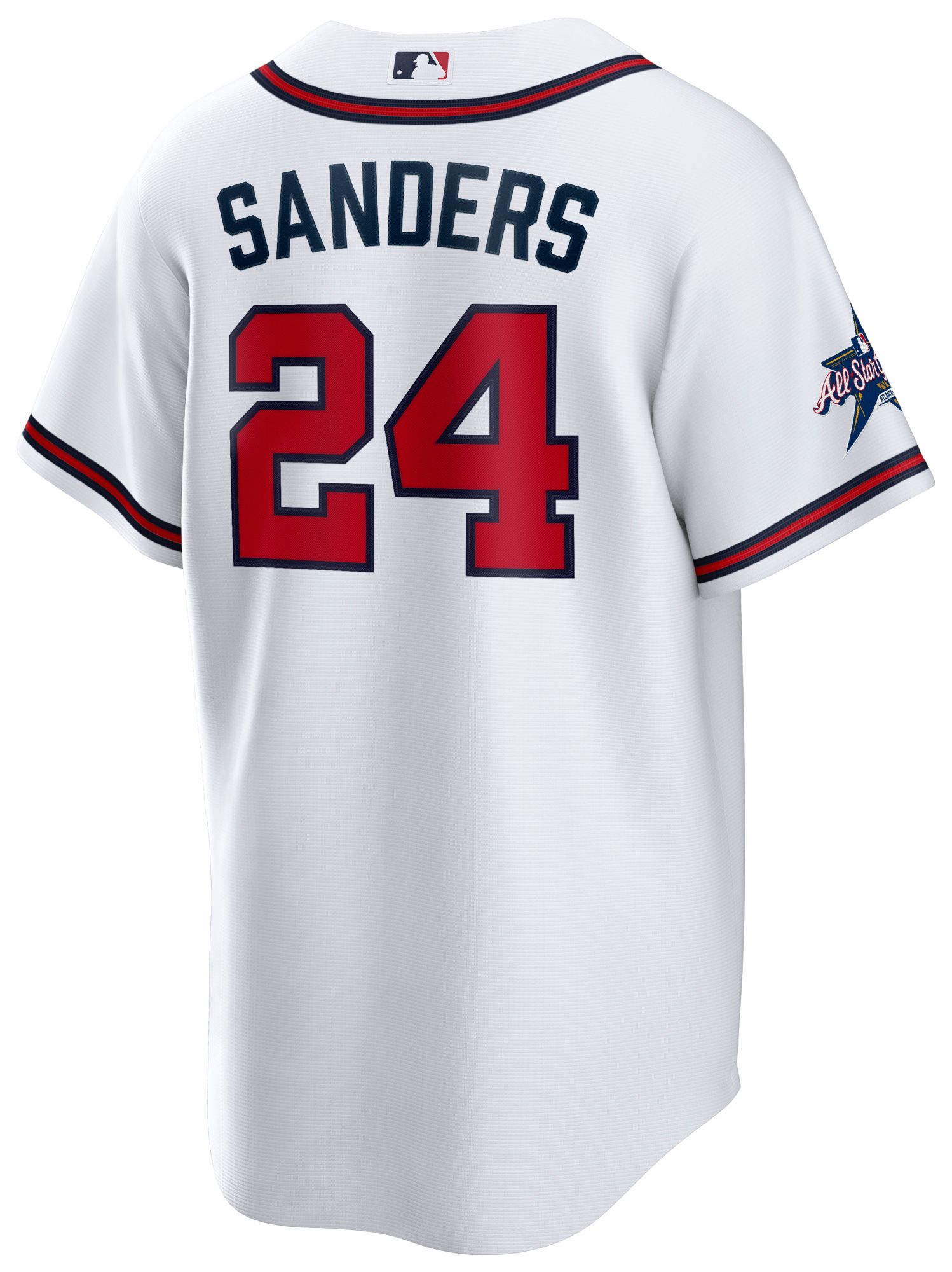 Nike Men's Atlanta Braves Deion Sanders #24 White Replica Home Jersey product image
