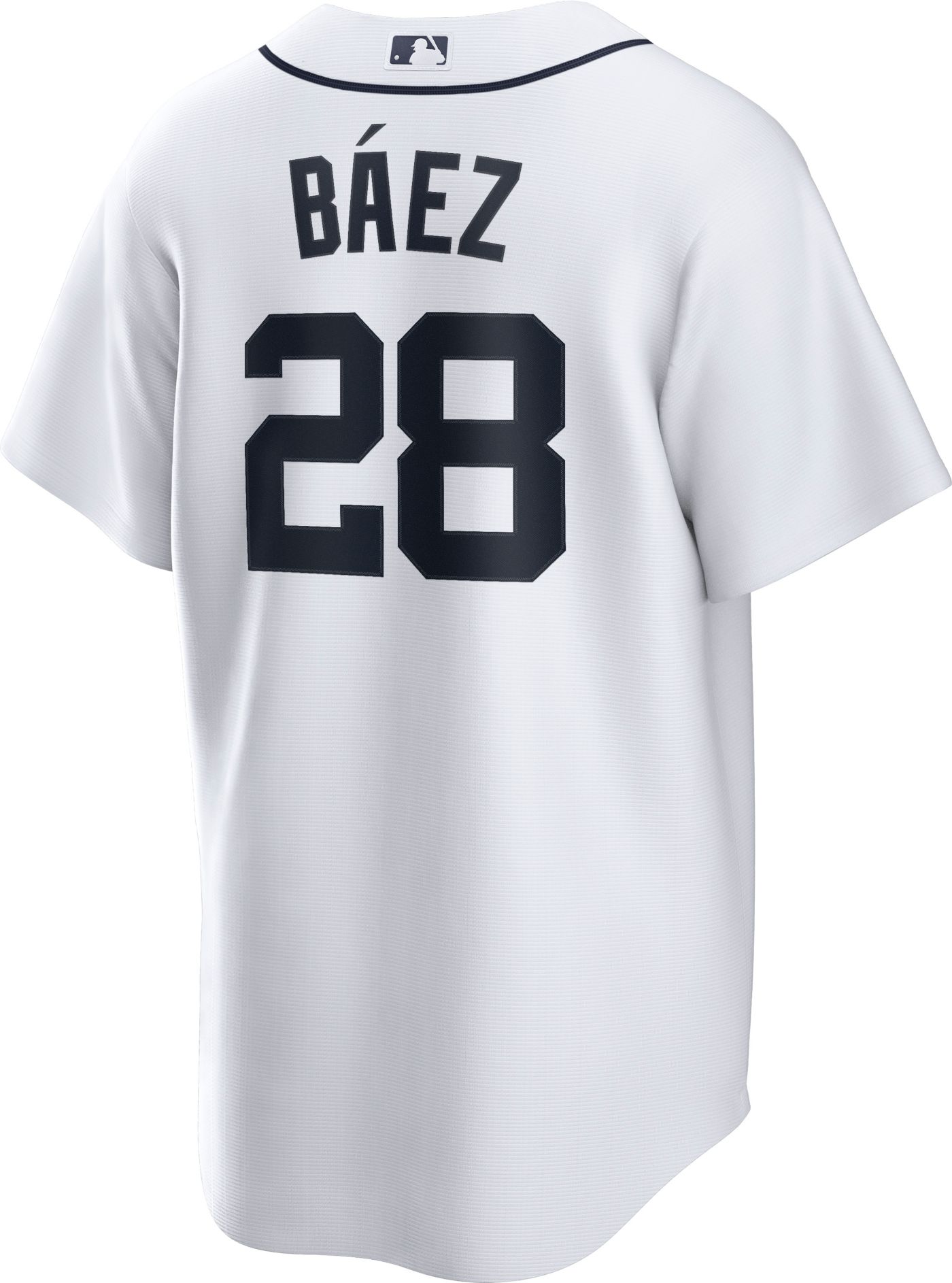 Nike Men s Detroit Tigers Javier Baez 28 White Home Cool Base Jersey Dick s Sporting Goods