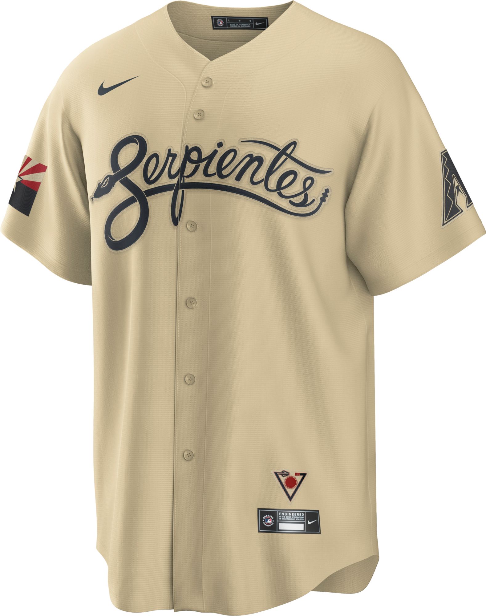 Nike Men's Arizona Diamondbacks Ketel Marte #4 Gold 2021 City Connect Cool Base Jersey product image