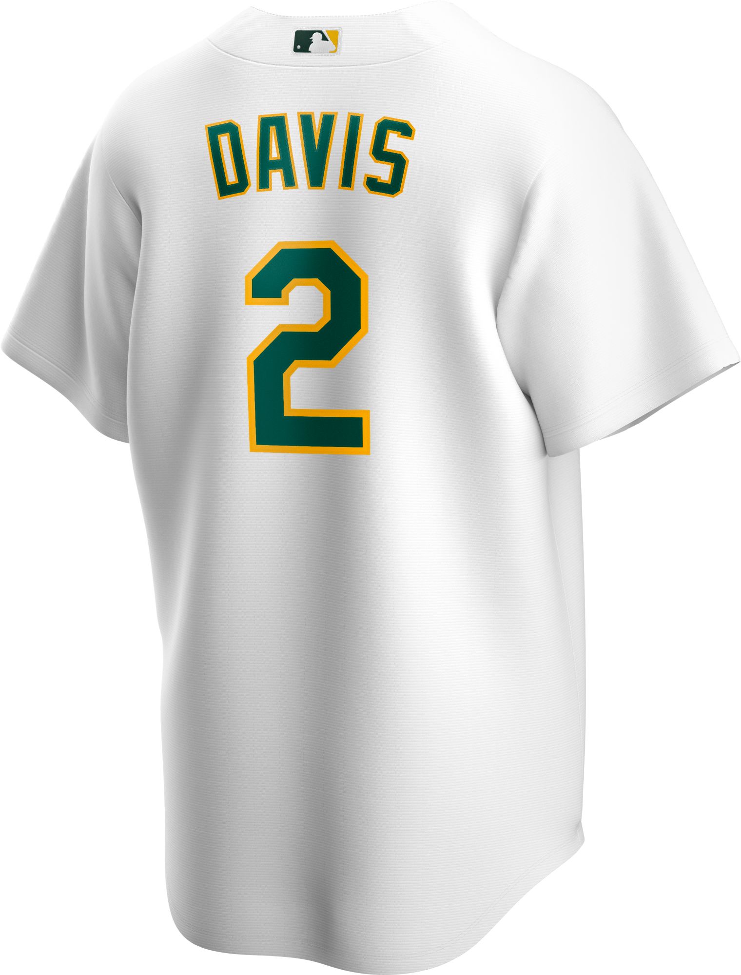 Nike Men's Replica Athletics Khris Davis #2 White Cool Base Jersey product image