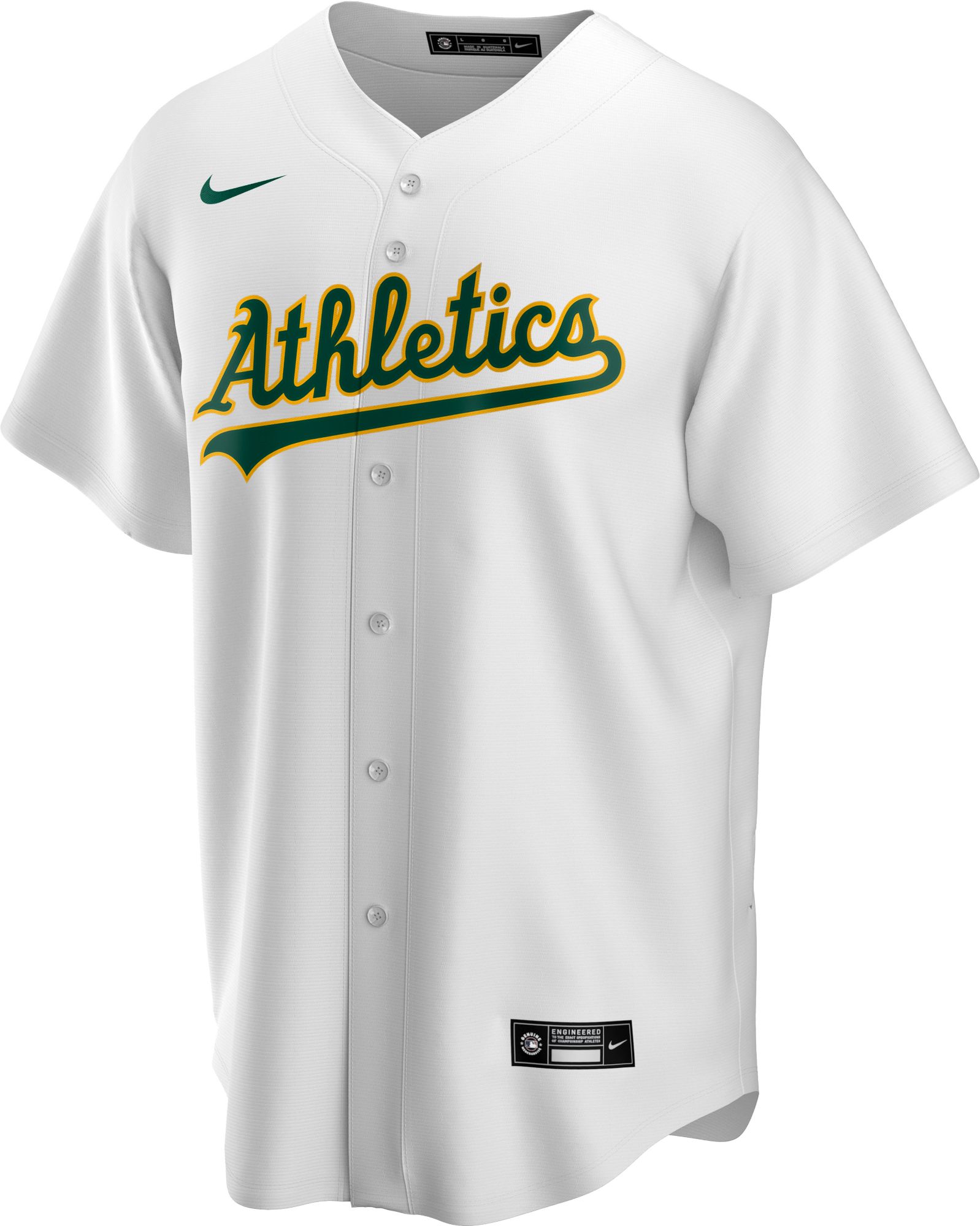 Nike Men's Replica Athletics Khris Davis #2 White Cool Base Jersey product image
