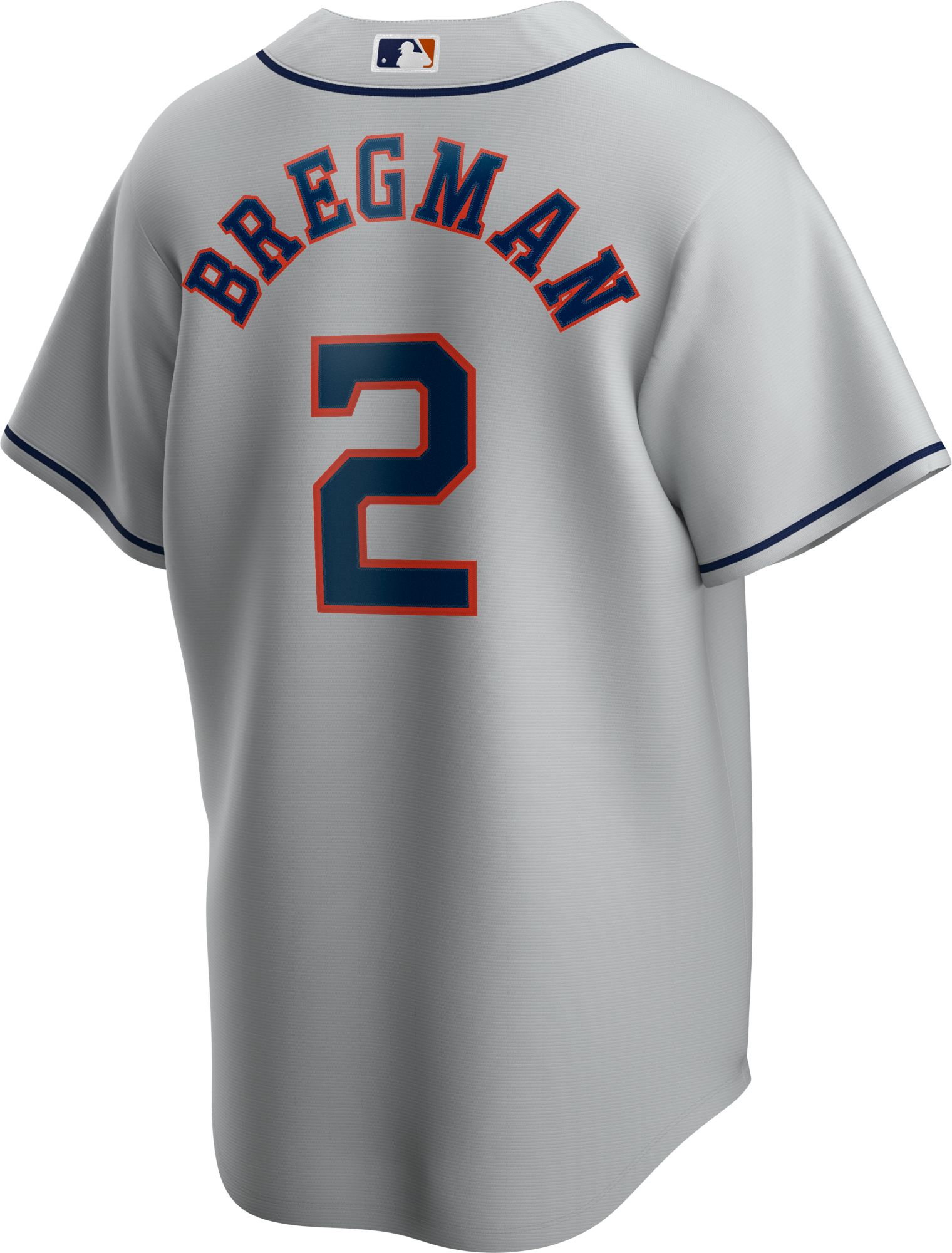 Nike Men's Replica Houston Astros Alex Bregman #2 Grey Cool Base Jersey product image