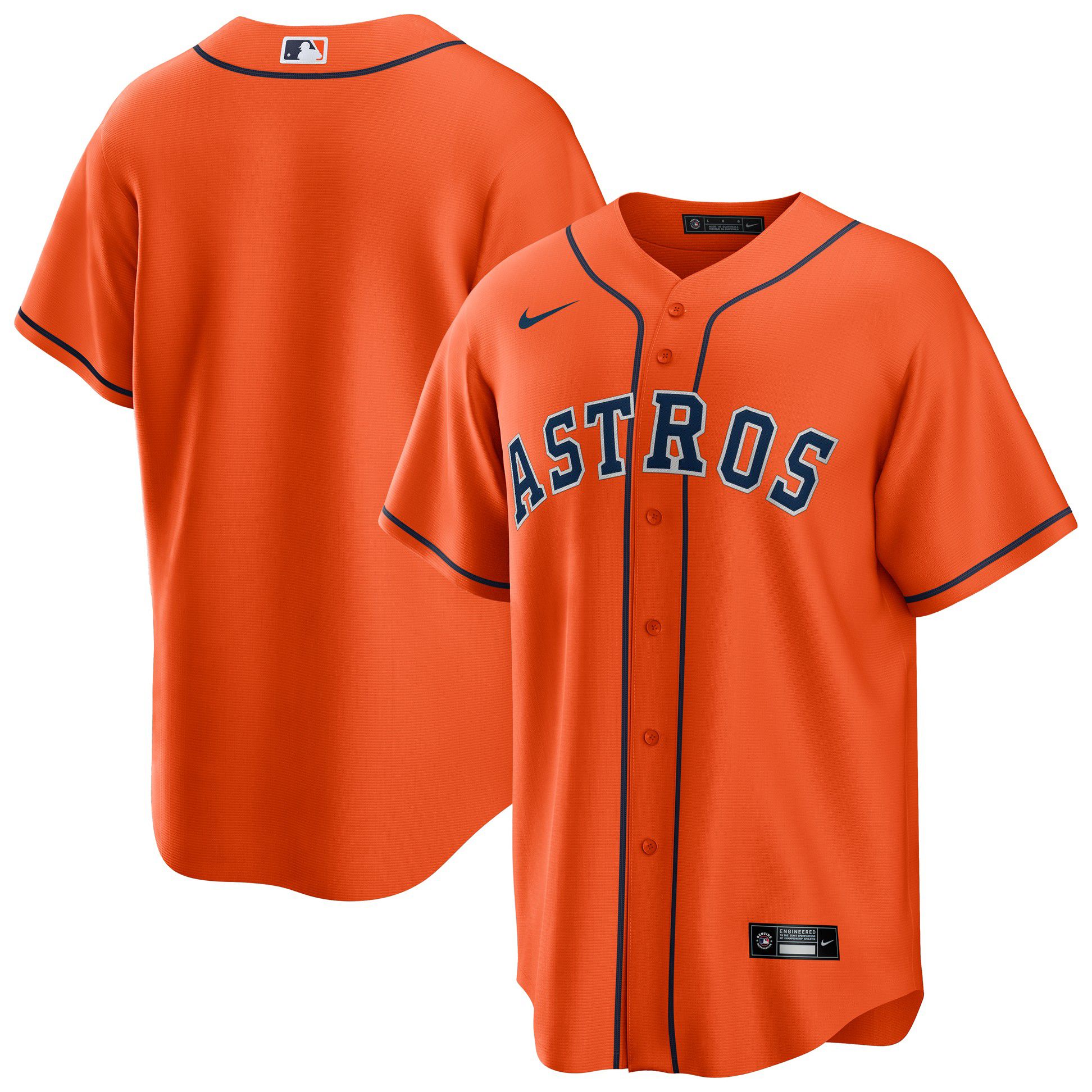 Nike Adult Houston Astros Orange Replica Jersey product image