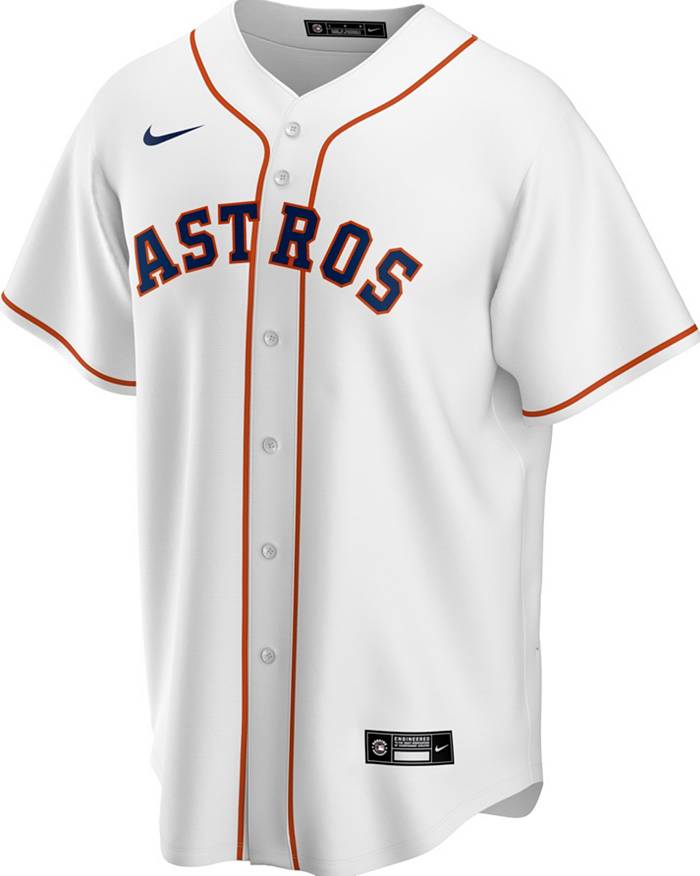 Nike Men's Replica Houston Astros Jose Altuve #27 Grey Cool Base Jersey