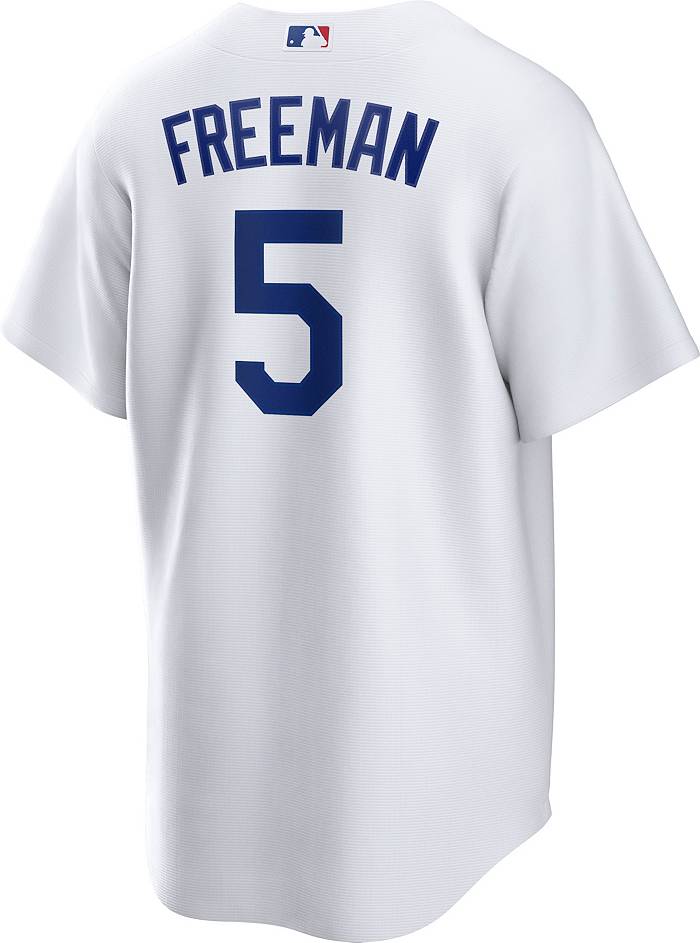 Nike Men's Los Angeles Dodgers Freddie Freeman #5 White Home Cool Base  Jersey