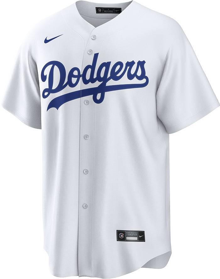 Nike Men's Los Angeles Dodgers Gavin Lux #9 White Cool Base Home Jersey