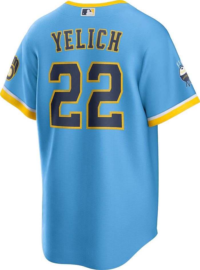 Women's Christian Yelich #22 Milwaukee Brewers White Alternate Player Jersey  - Cheap MLB Baseball Jerseys