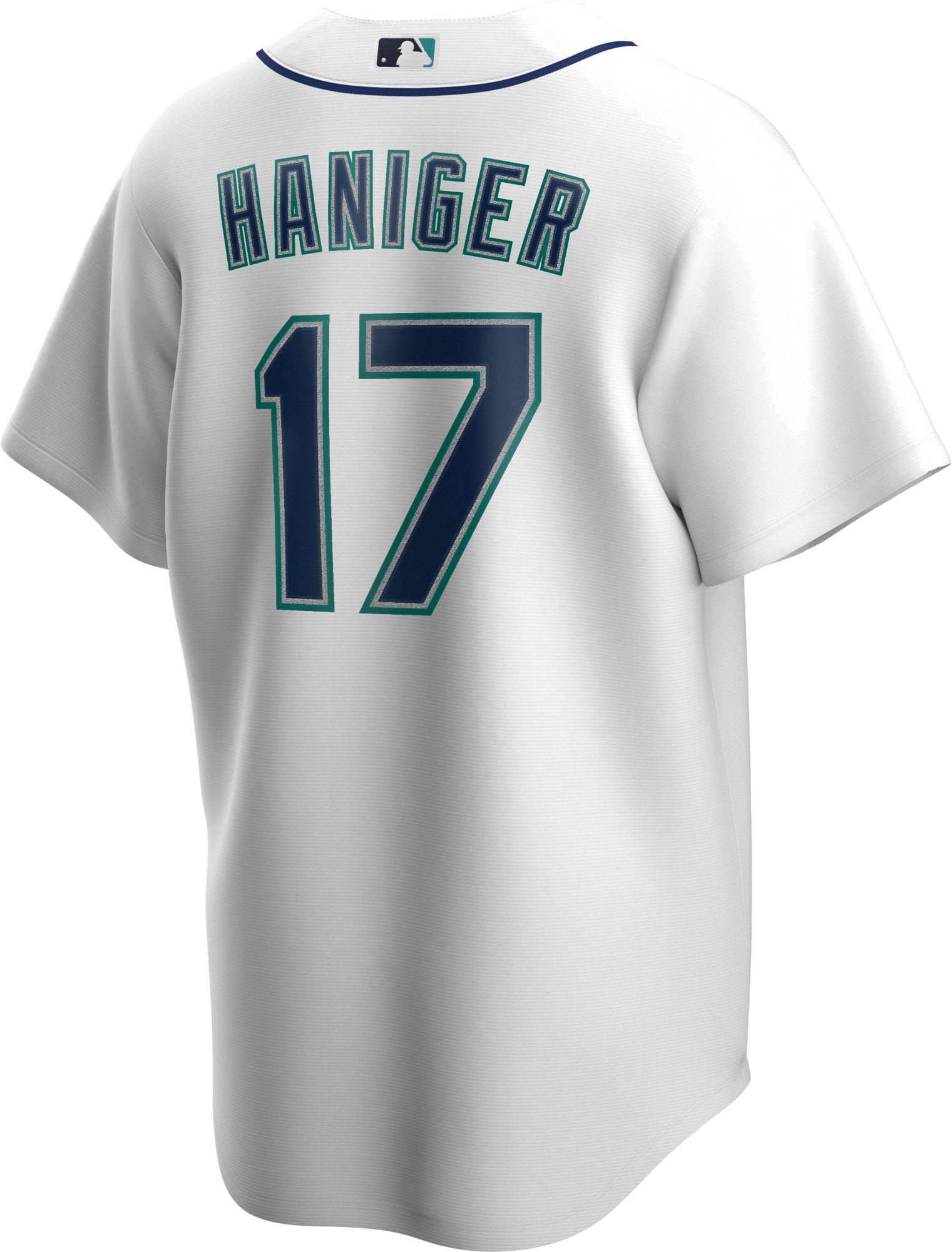 Nike Men's Replica Seattle Mariners Mitch Hainger #17 White Cool Base Jersey product image