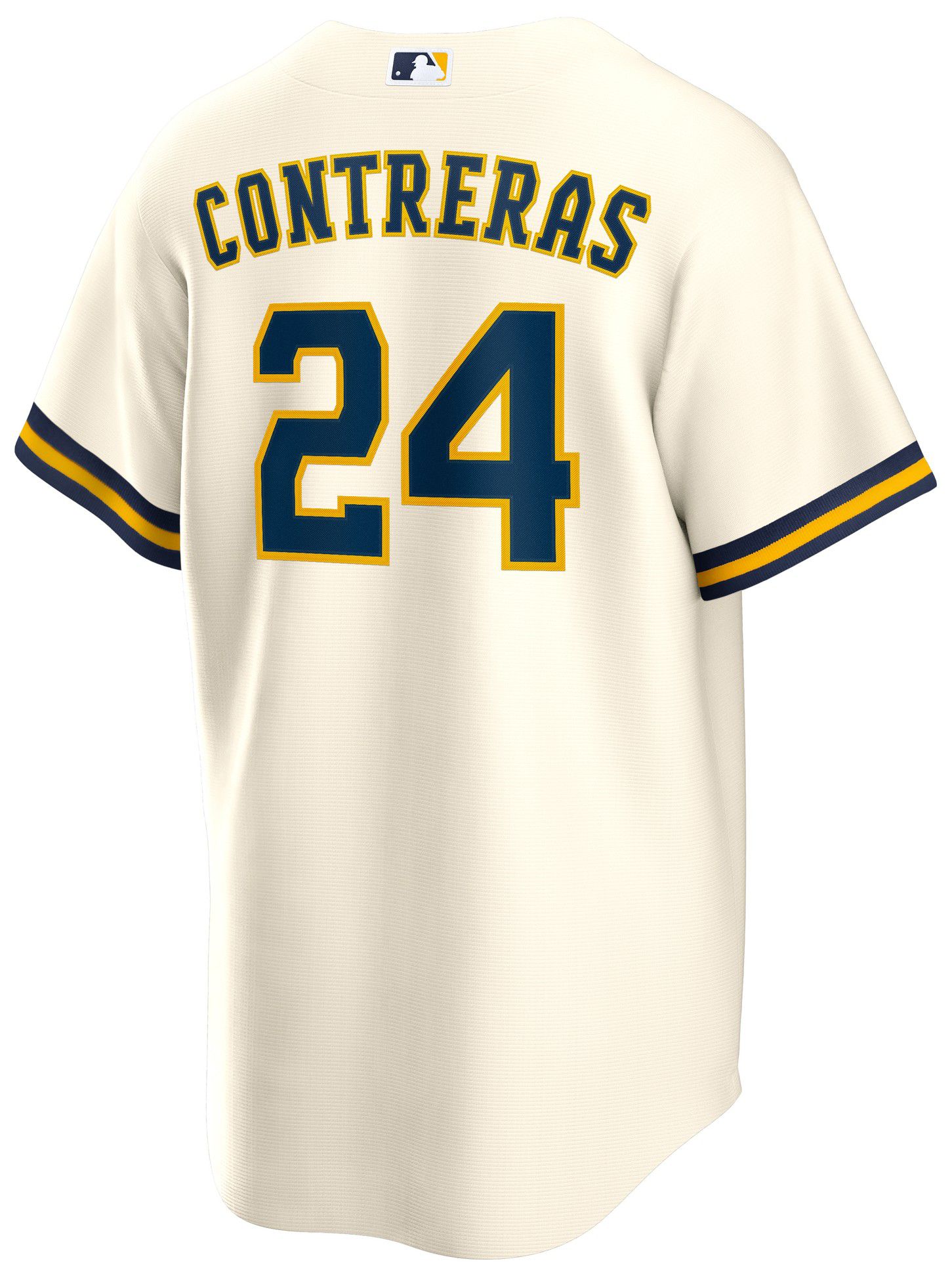 Nike Adult Milwaukee Brewers William Contreras #24 Cream Replica Jersey product image